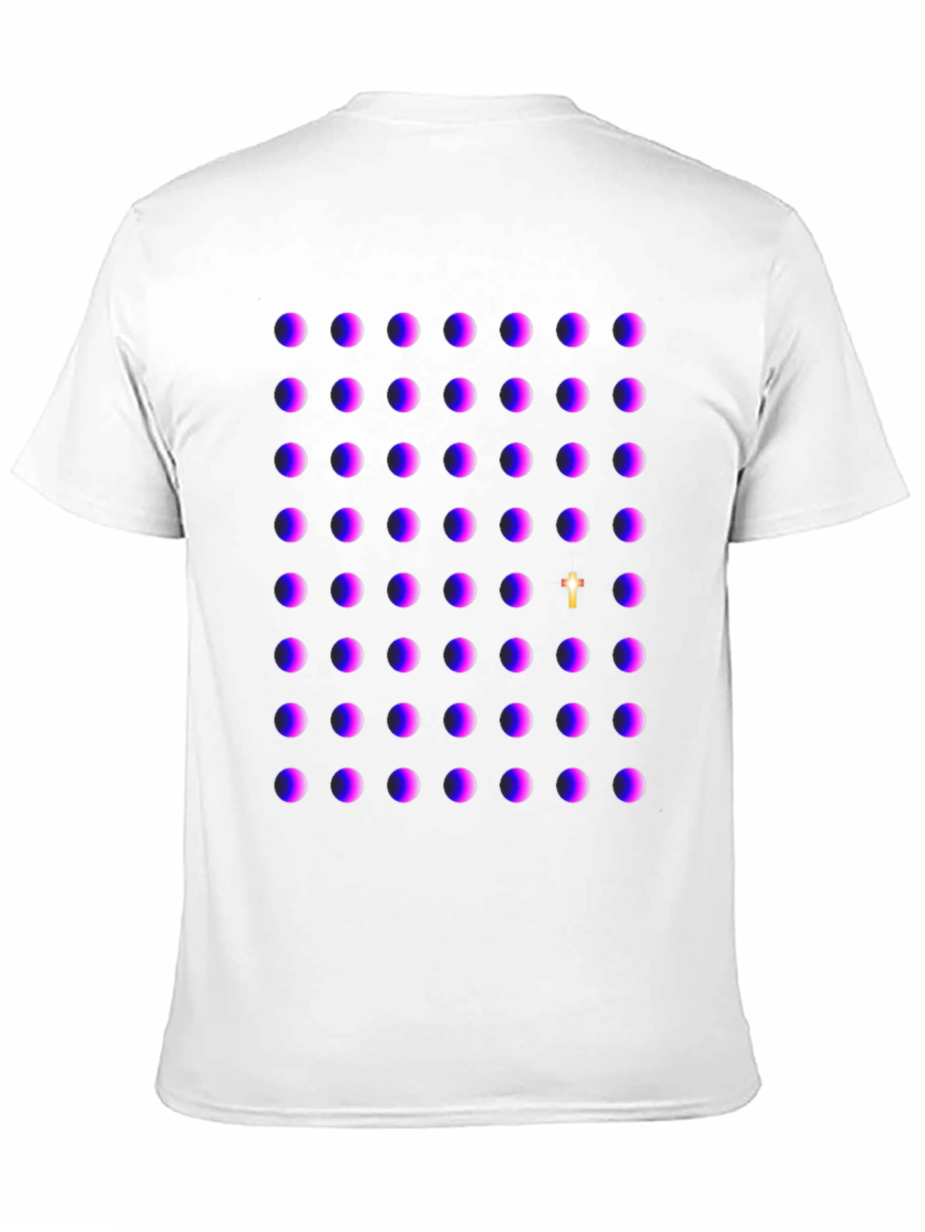 Black Unique Pattern Tee - Spiritual Cross view 11