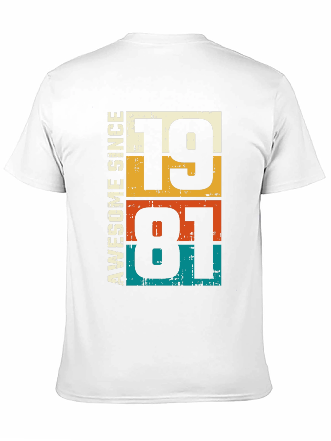 Black Awesome Since 1981 Birthday T-Shirt view 11