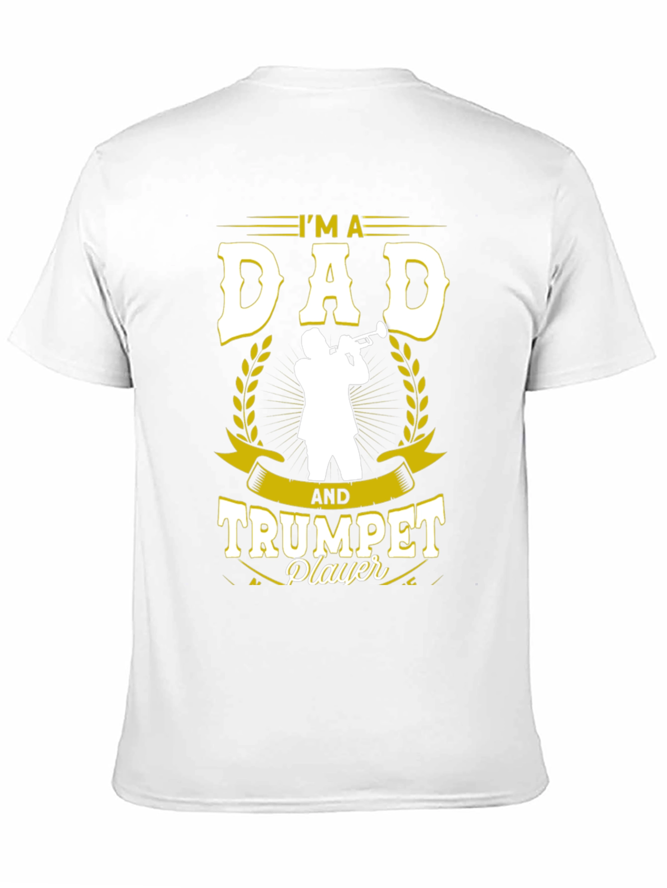 Black Dad and Trumpet Player Black T-Shirt view 11