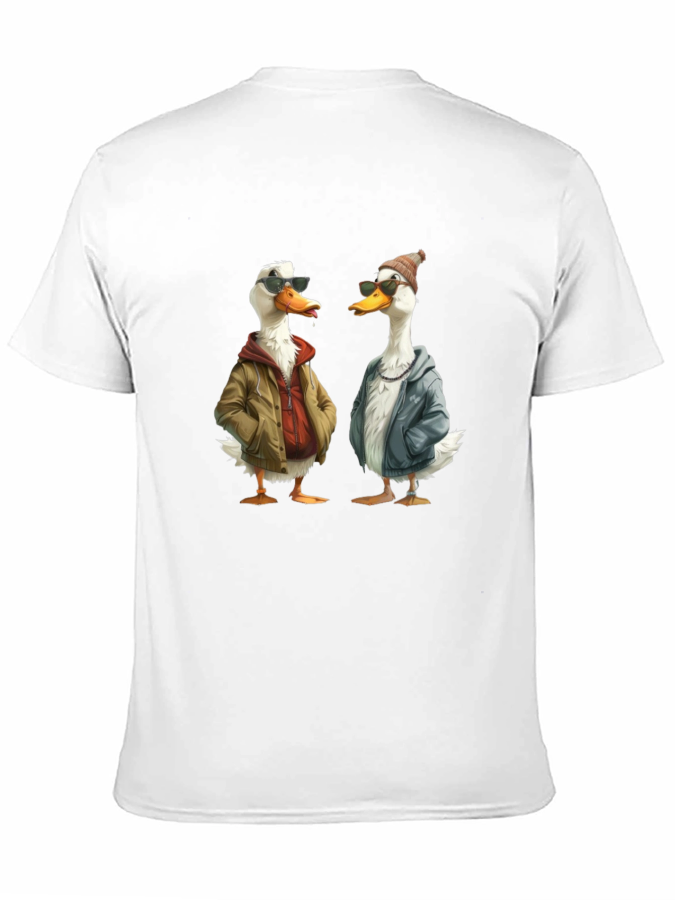 Black Cool Ducks Graphic T-Shirt - Black Crew Neck Tee view 11