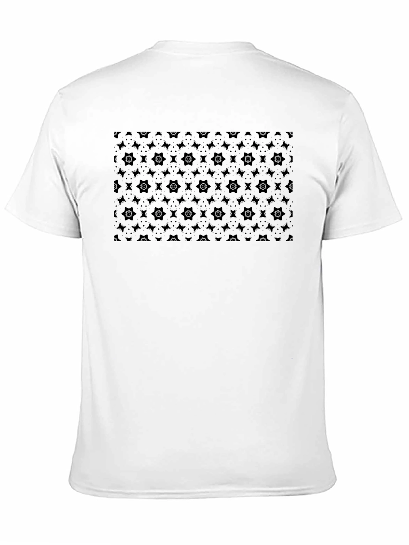 Black Men's Patterned Black Crew Neck Tee view 11