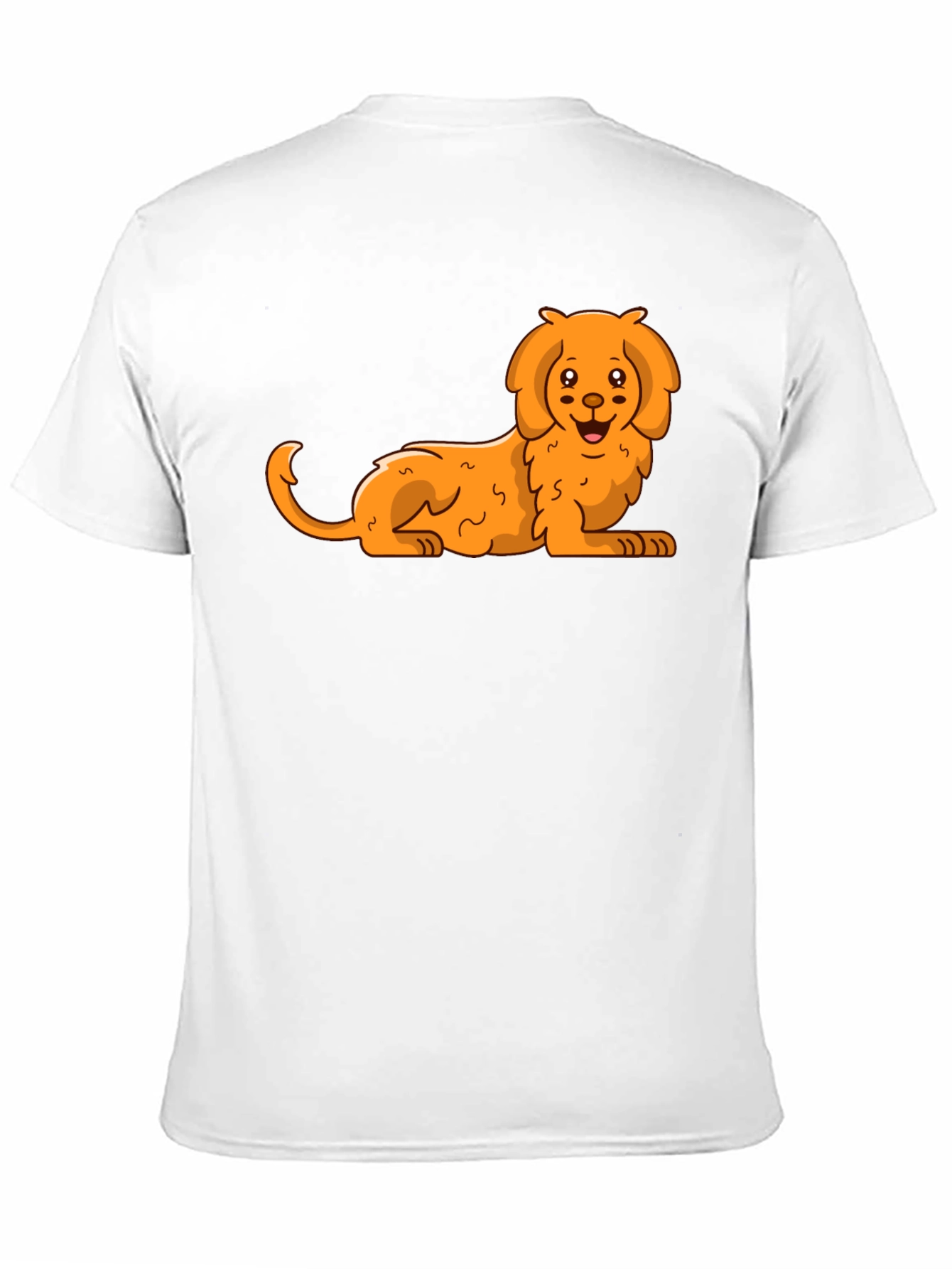 Black Cute Cartoon Dog Black T-Shirt view 11
