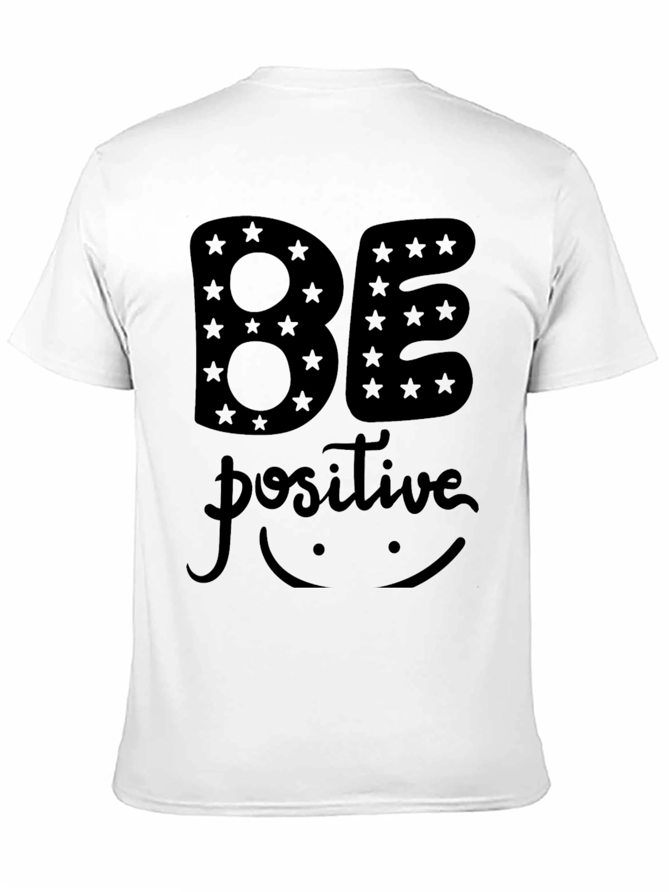 Black Be Positive Graphic Black T-Shirt view 11