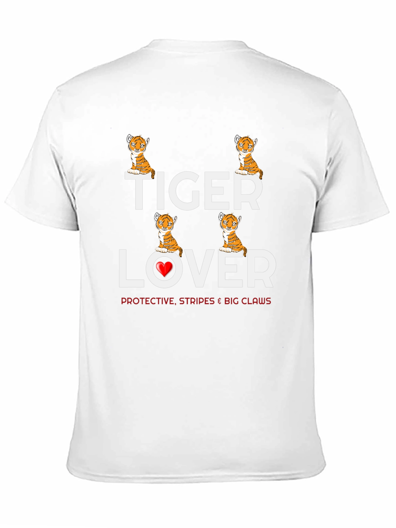 Black Tiger Lover T-Shirt - Cute Animal Graphic Tee view 11