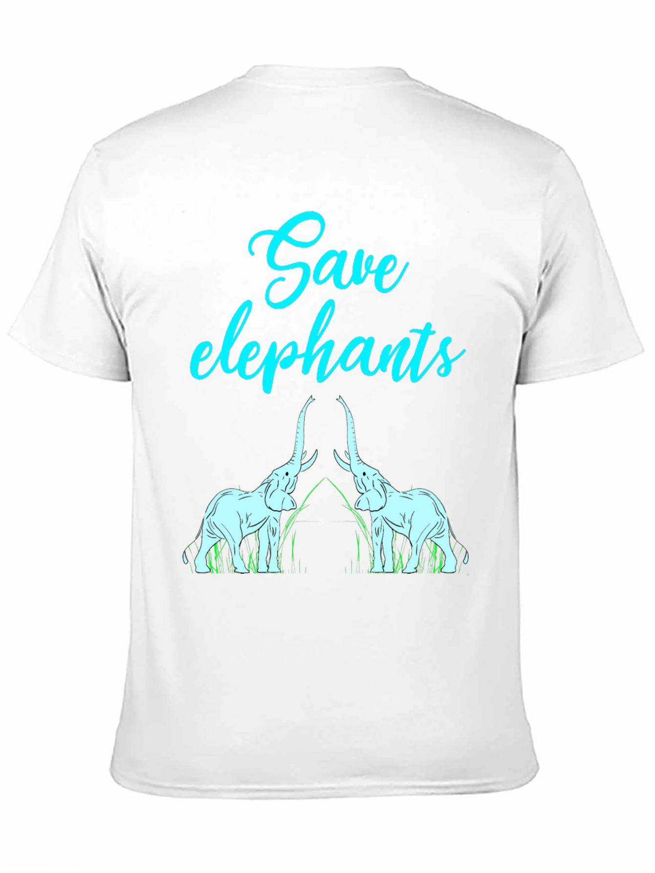 Black Save Elephants Graphic Tee - Wildlife Conservation T-Shirt view 11