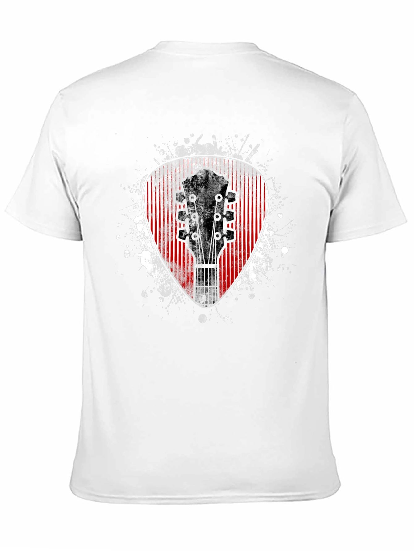 Black Guitar Pick Graphic Tee - Rock & Roll Shirt view 11