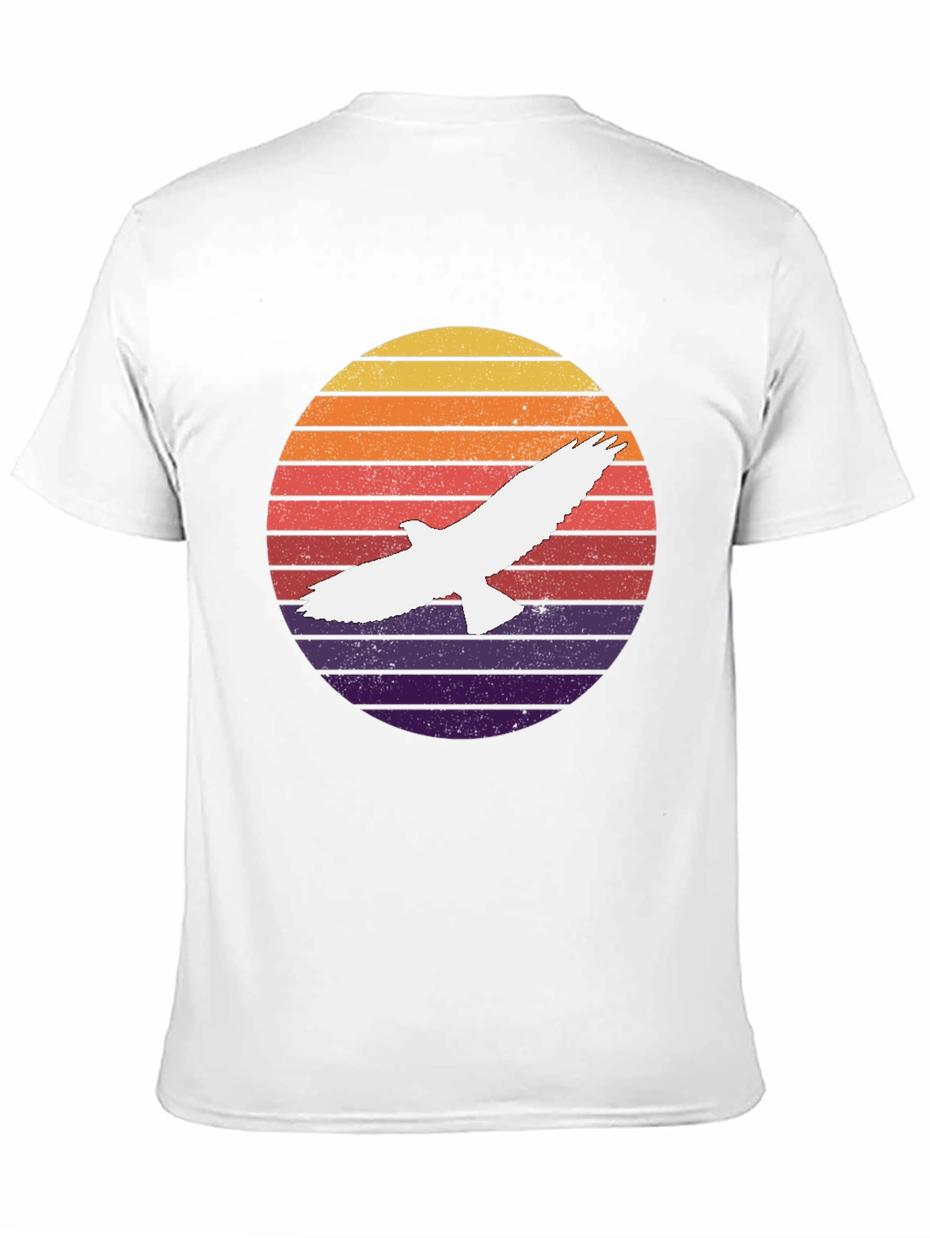 Black Retro Eagle Sunset T-Shirt view 11