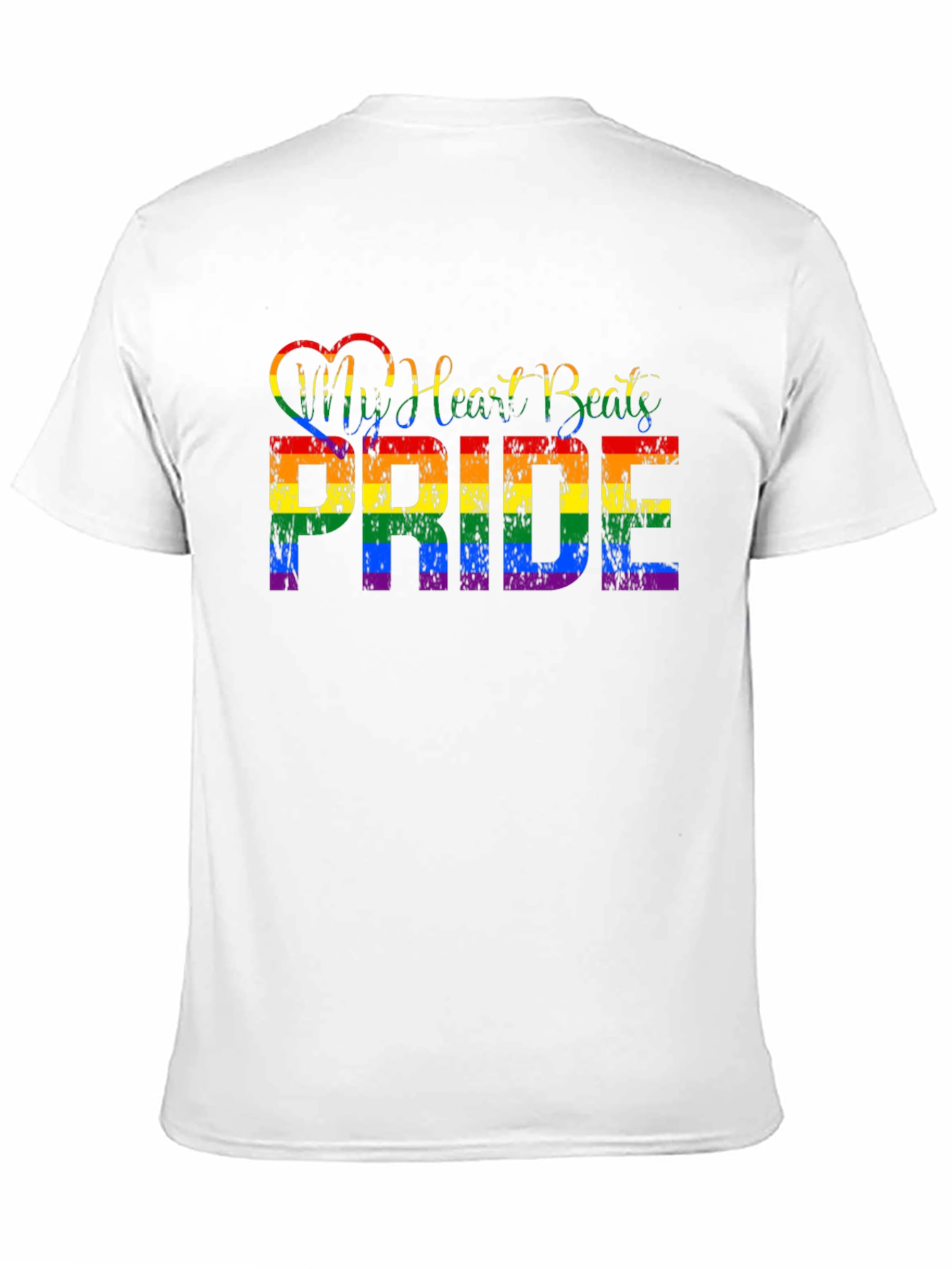 Pride Rainbow Heartbeat Graphic Tee - 11
