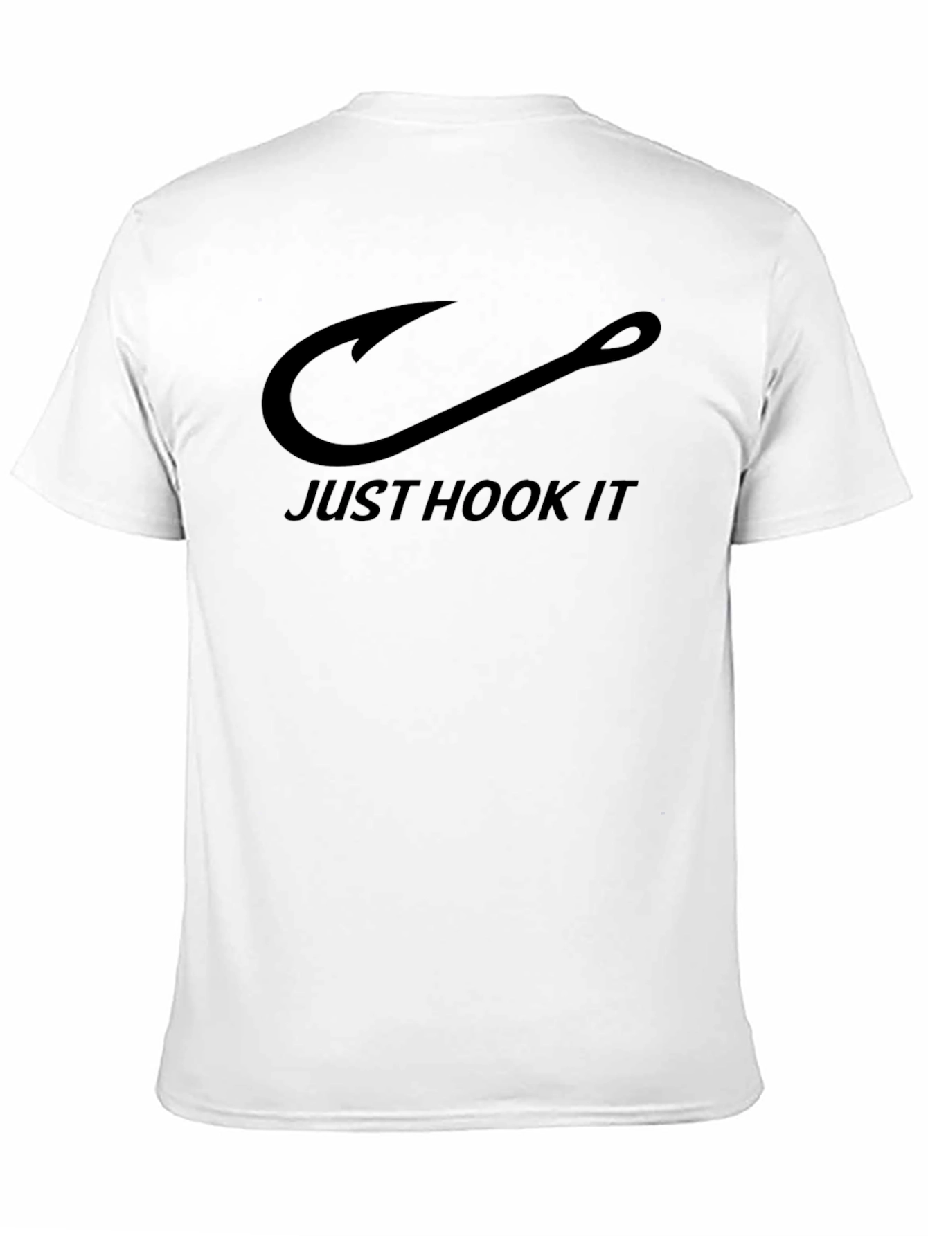 Black Just Hook It T-Shirt - Black Fishing Tee view 11