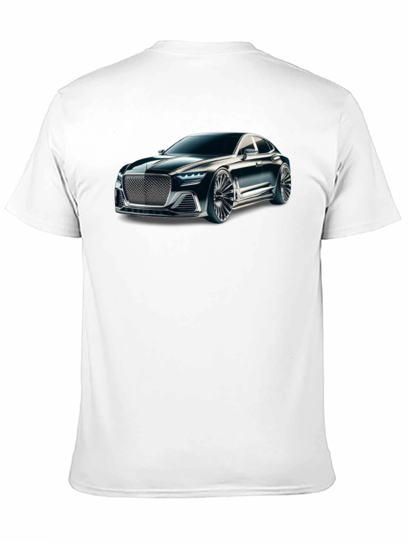 Black Sleek Car Graphic Black T-Shirt view 11