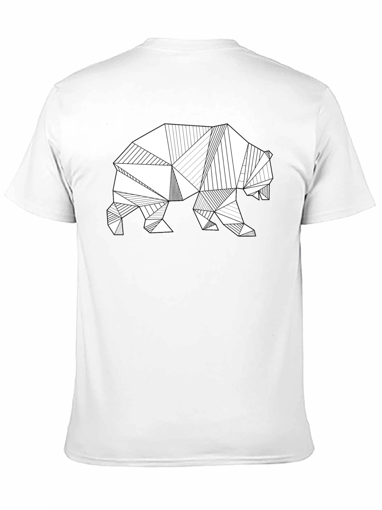 Black Geometric Bear Graphic T-Shirt - Modern Style view 11