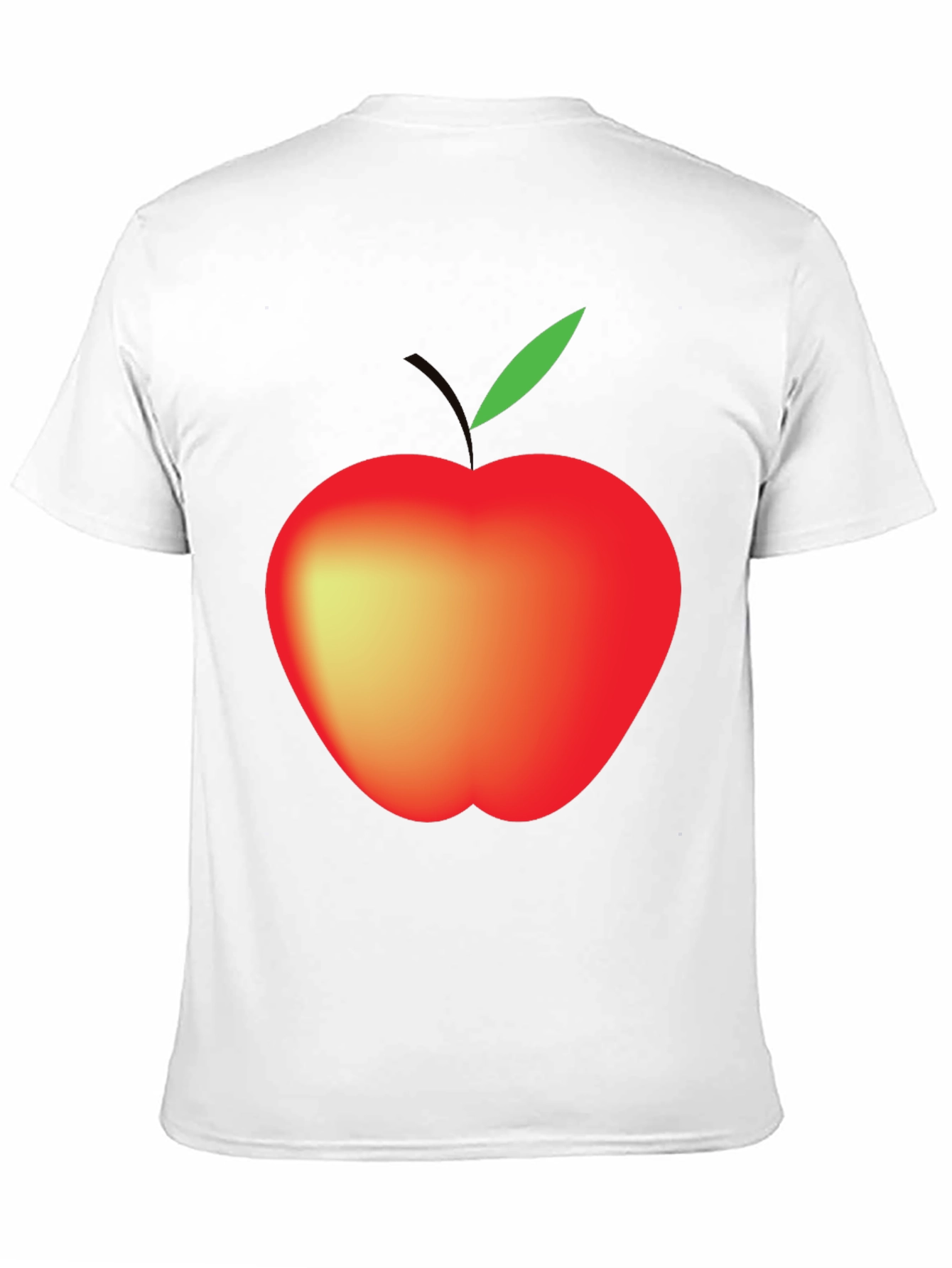 Black Men's Black Apple Graphic T-Shirt view 11