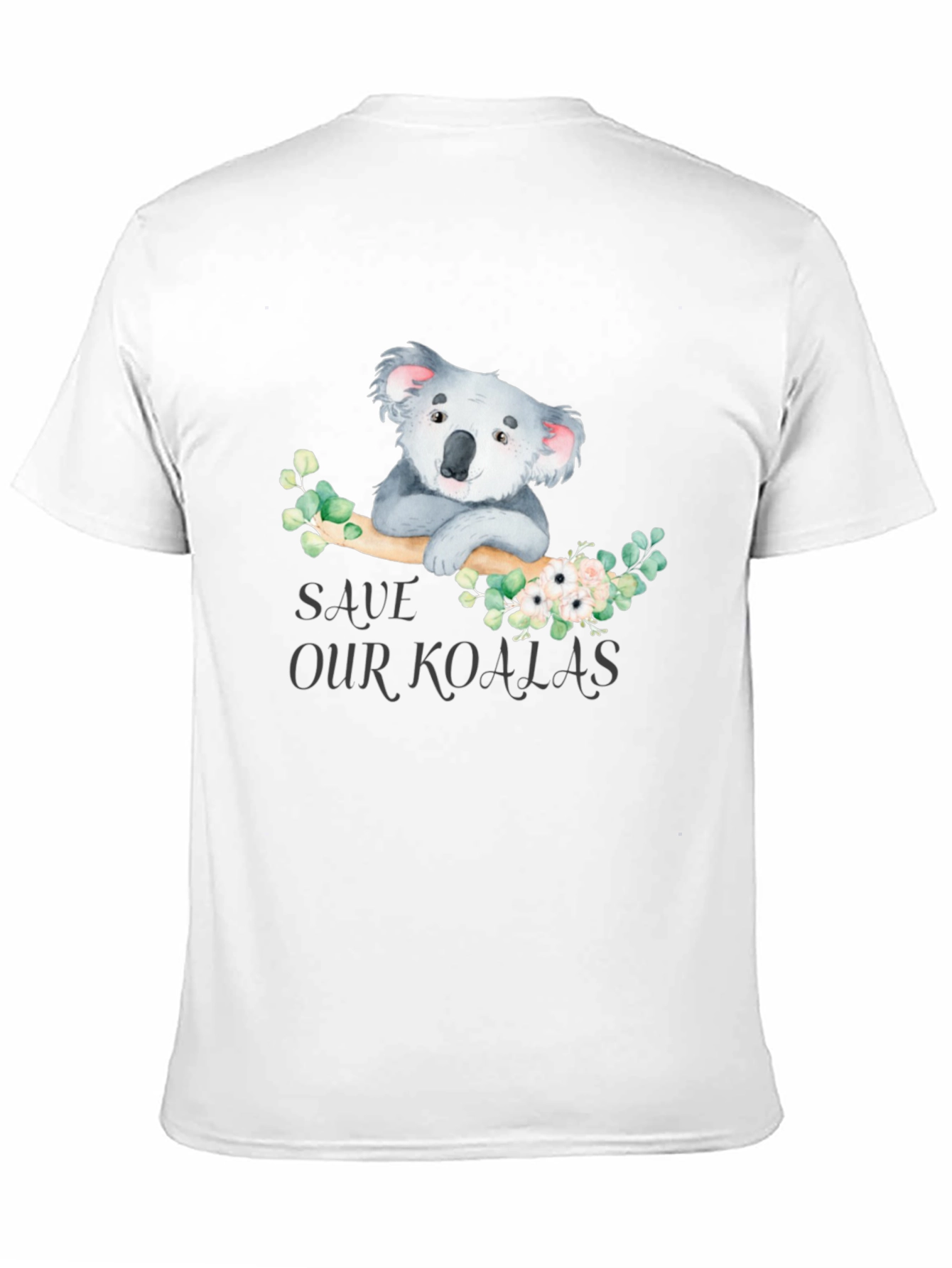 Black Save Our Koalas Graphic Tee - Soft Cotton view 11