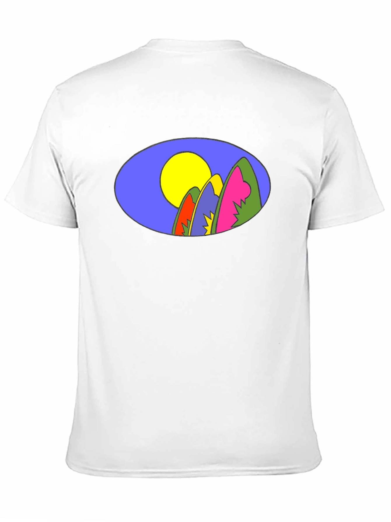 Black Retro Surfboard Graphic Tee - Black Cotton view 11