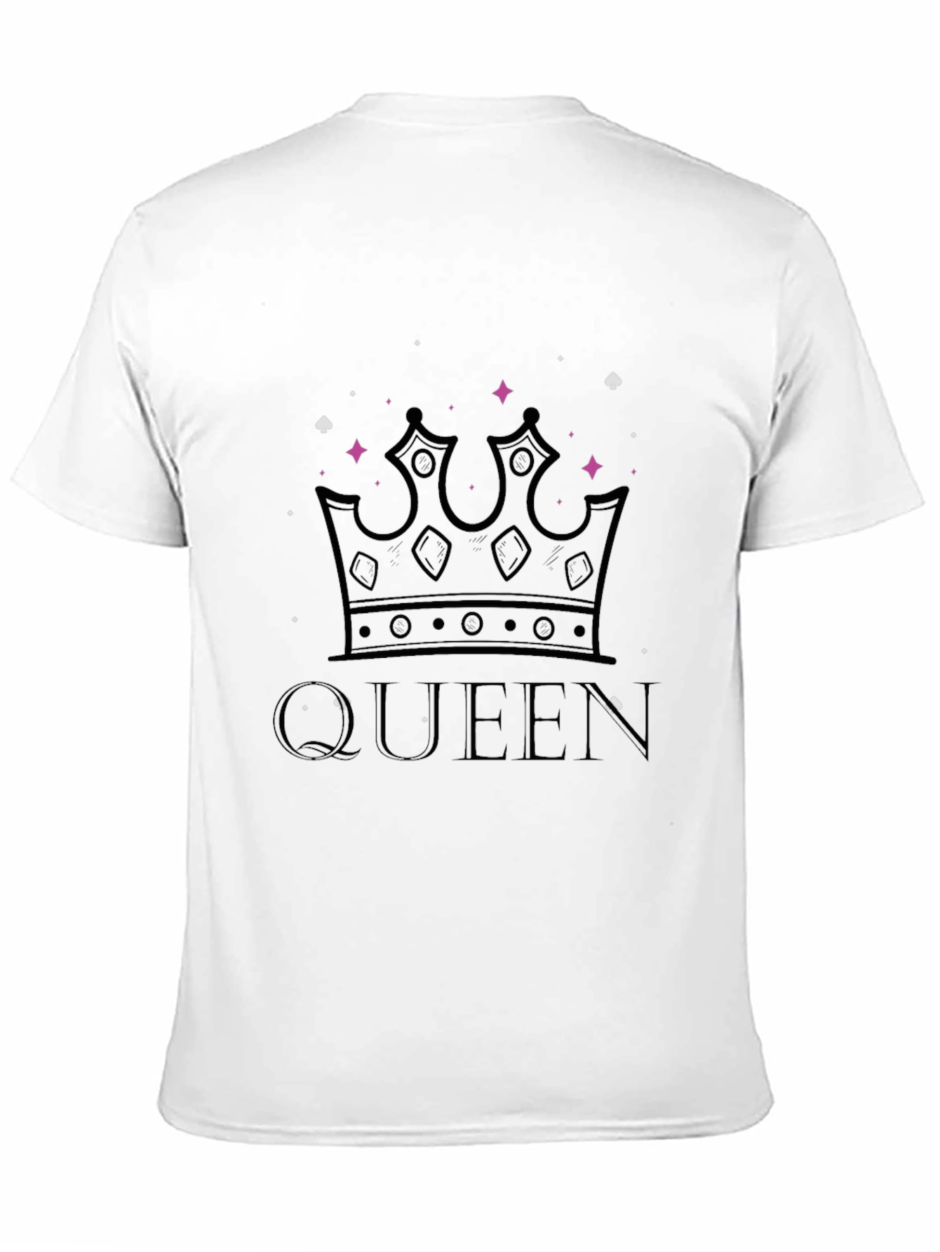 Black Queen Crown Graphic Black T-Shirt view 11