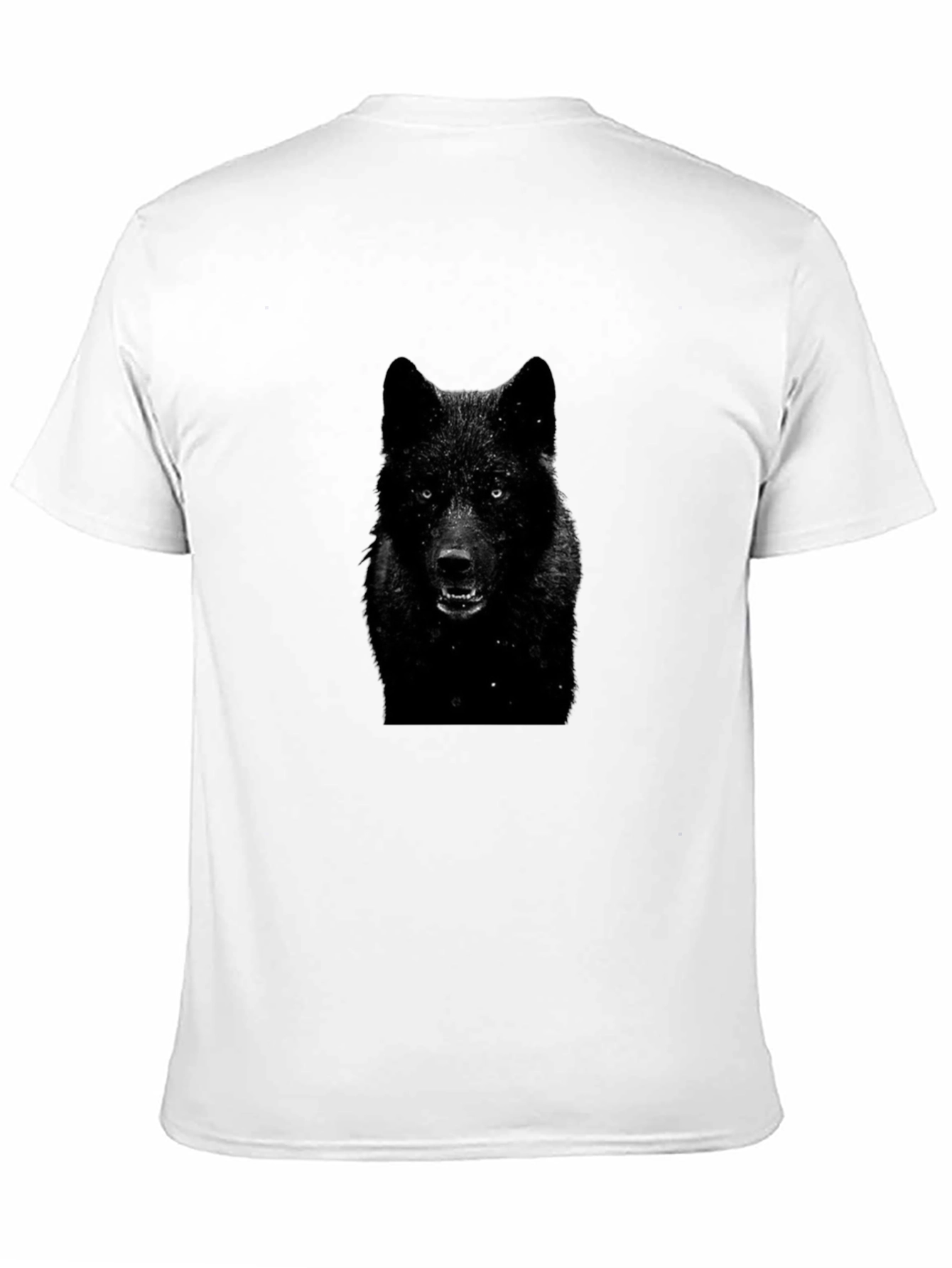 Black Black Wolf Graphic T-Shirt - Men's Short Sleeve Crew Neck Tee view 11