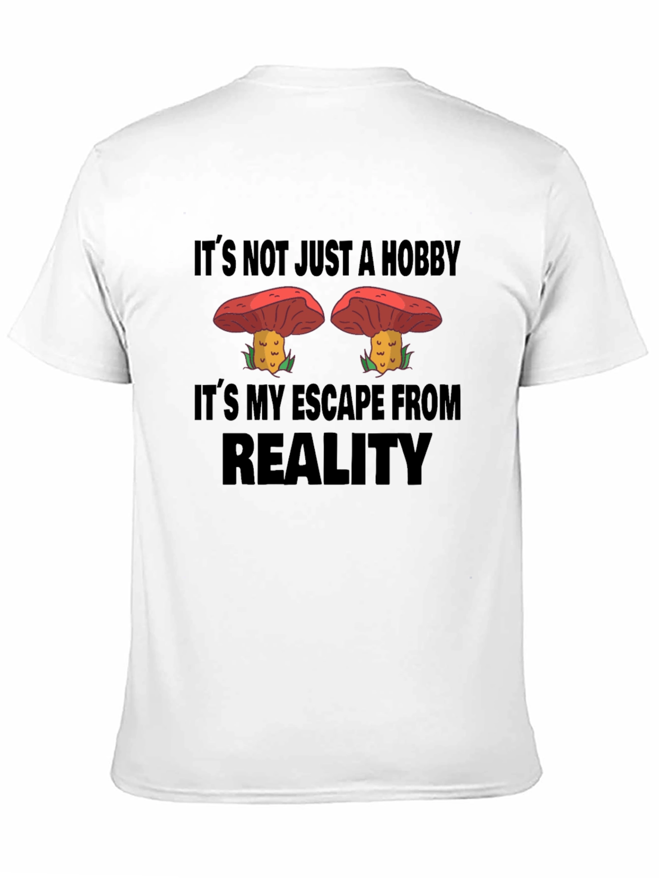 Black Mushroom Escape Reality Graphic T-Shirt view 11