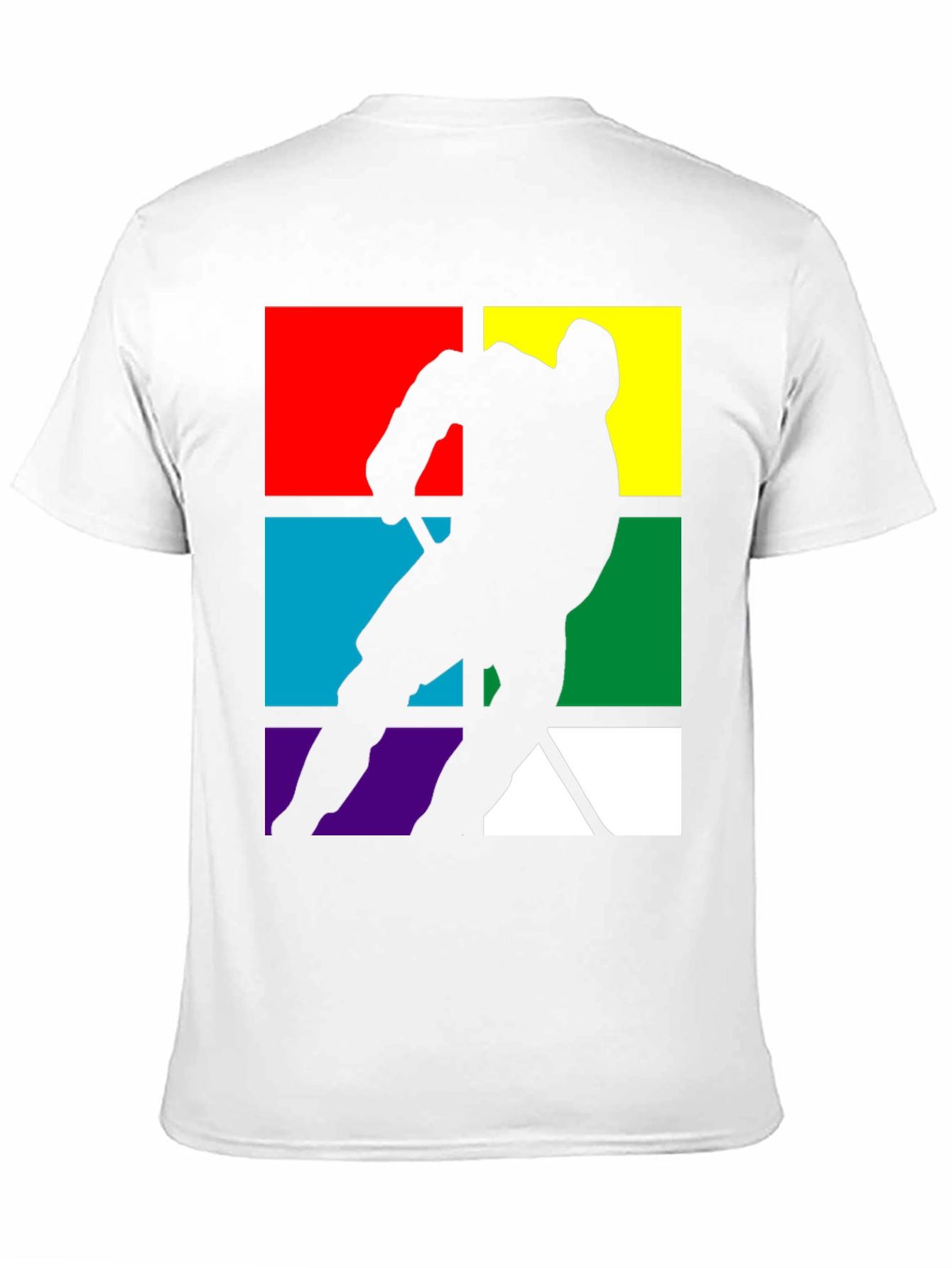 Black Retro Hockey Player Graphic Tee view 11