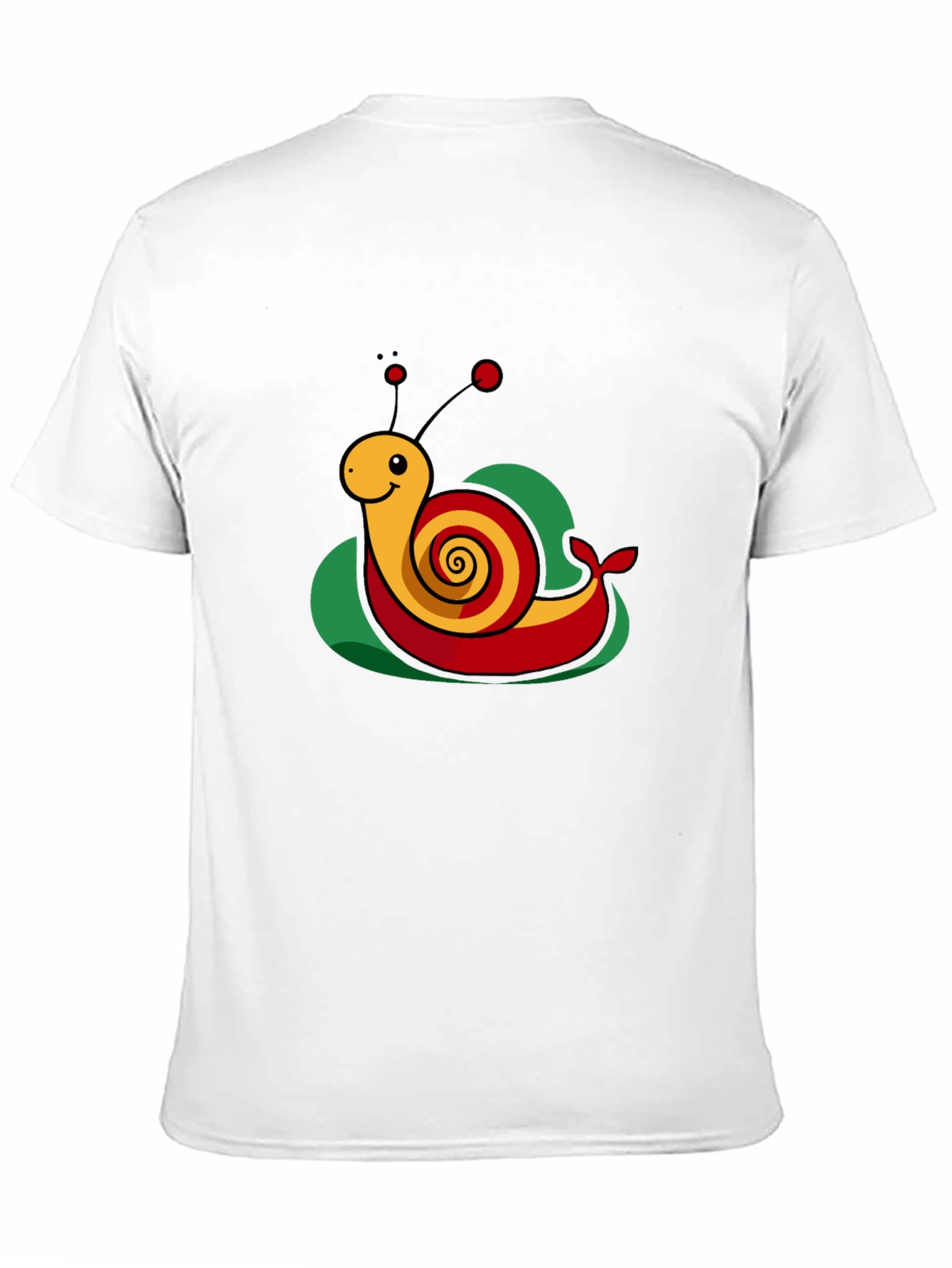 Black Snail Cartoon Graphic Tee - Black Cotton Casual Shirt view 11