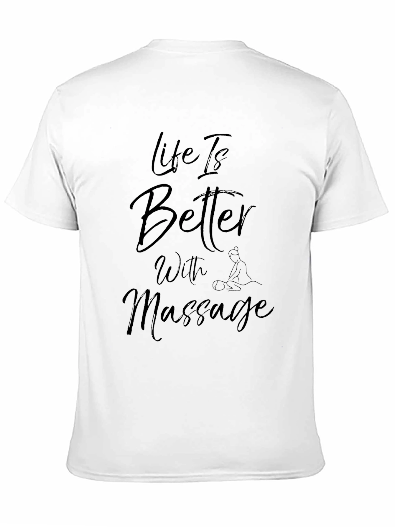 Black Life Is Better With Massage T-Shirt view 11
