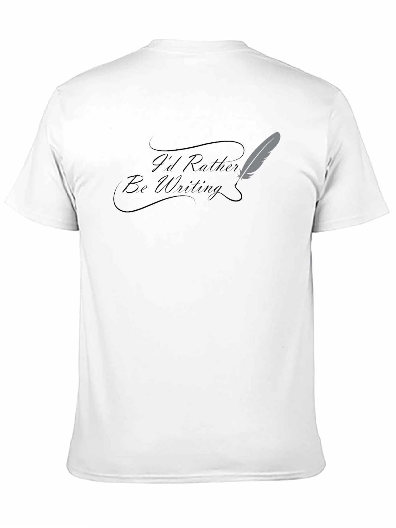 Black I'd Rather Be Writing Black T-Shirt view 11