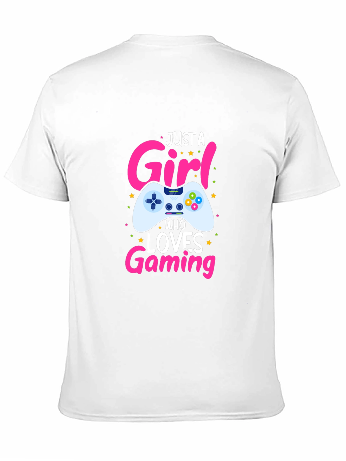 Black Just a Girl Who Loves Gaming T-Shirt view 11