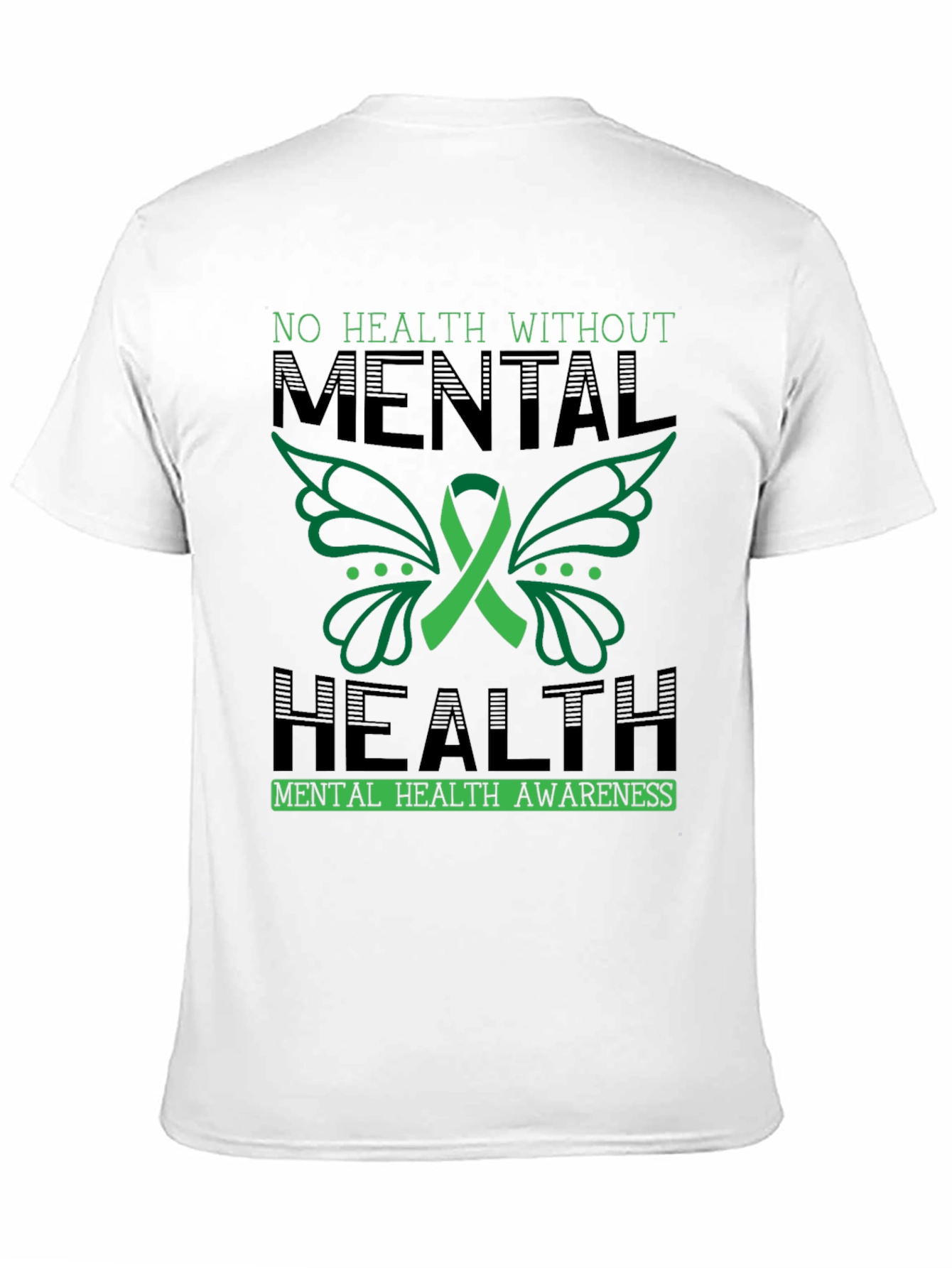 Black Mental Health Awareness Black T-Shirt view 11