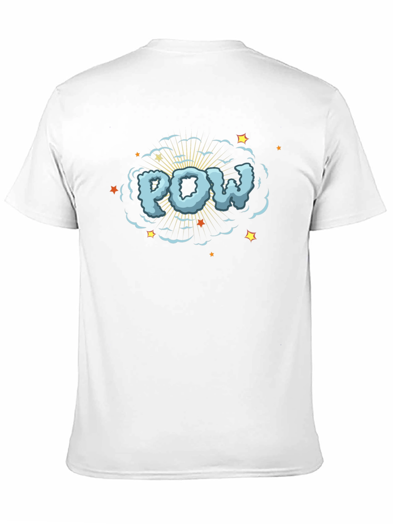 Black POW Comic Style Graphic Print T-Shirt view 11