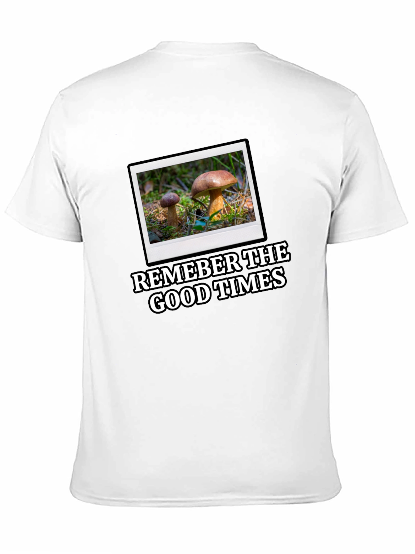Black Mushroom Photo T-Shirt: Remember the Good Times! view 11