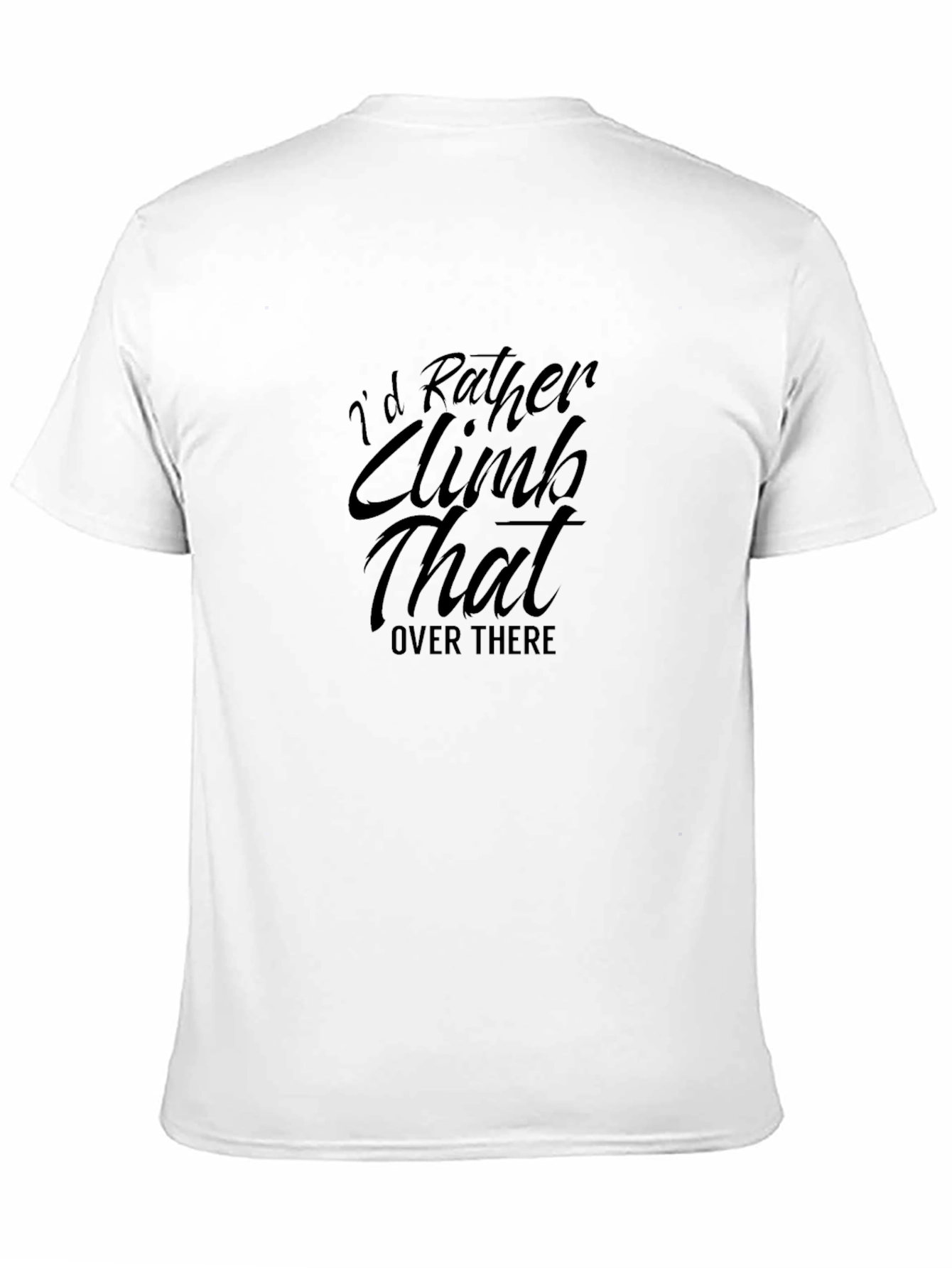 Black Climbing Enthusiast T-Shirt - I'd Rather Climb view 11