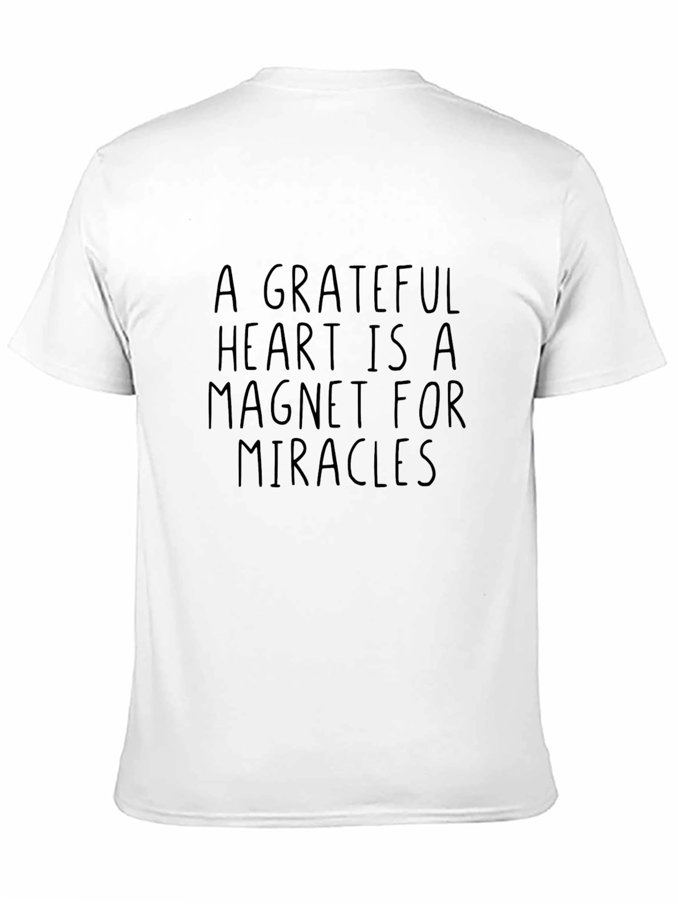 Black Grateful Heart Black T-Shirt - Motivational Quote view 11