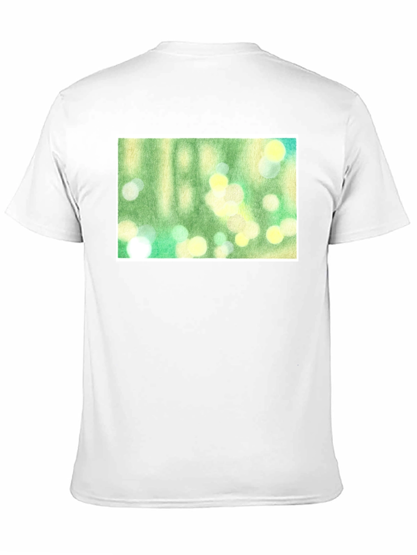 Black Green Bokeh Art Black T-Shirt view 11