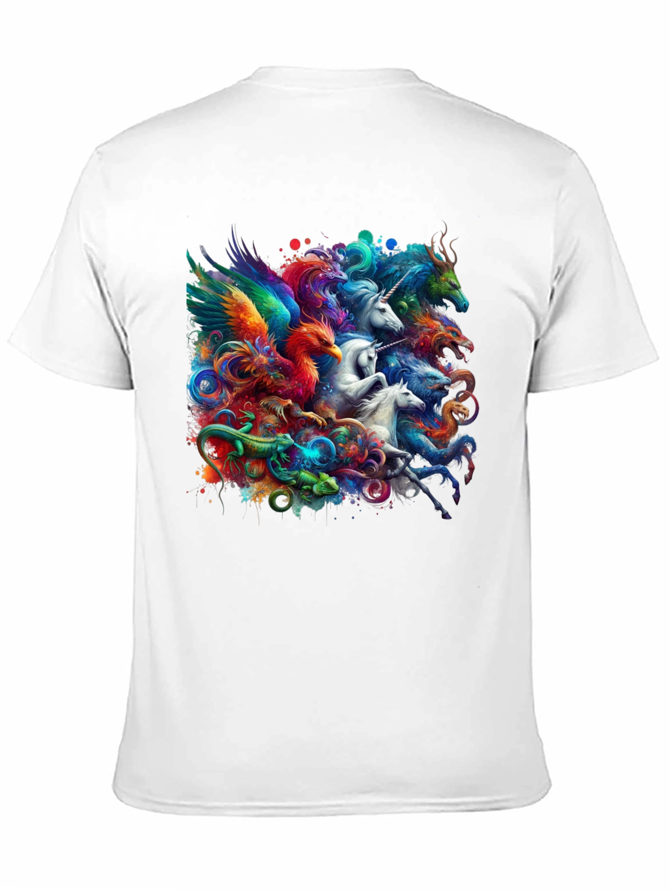 Fantasy Creature T-Shirt: Unicorns, Dragons, Phoenix - 11