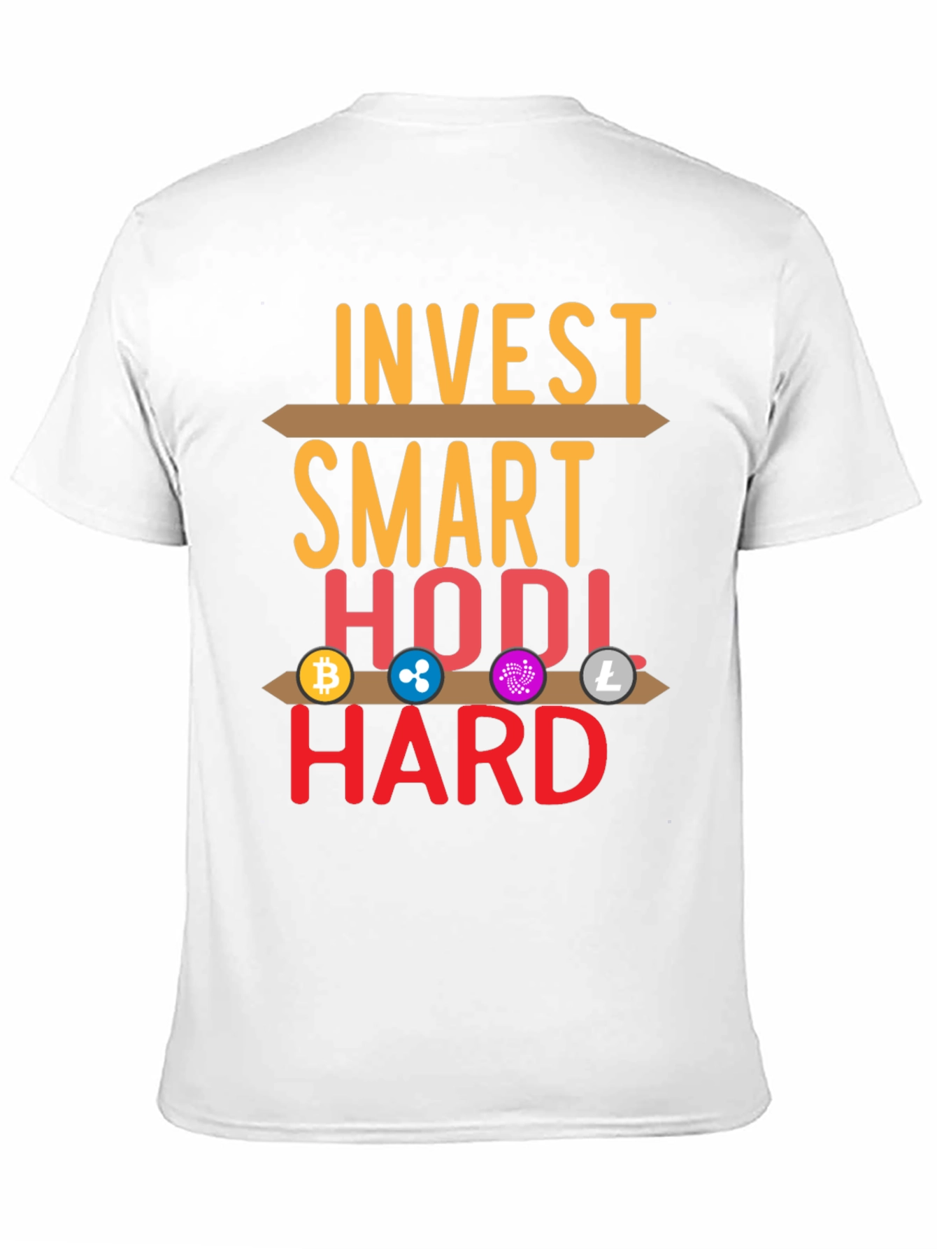 Black Invest Smart HODL Hard Crypto T-Shirt view 11