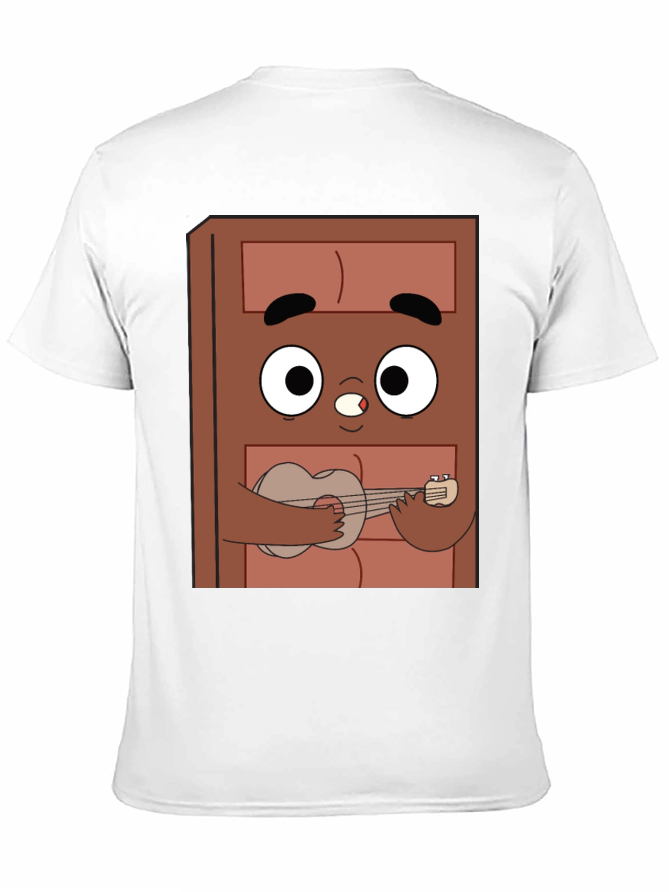 Black Cartoon Character Ukulele T-Shirt view 11