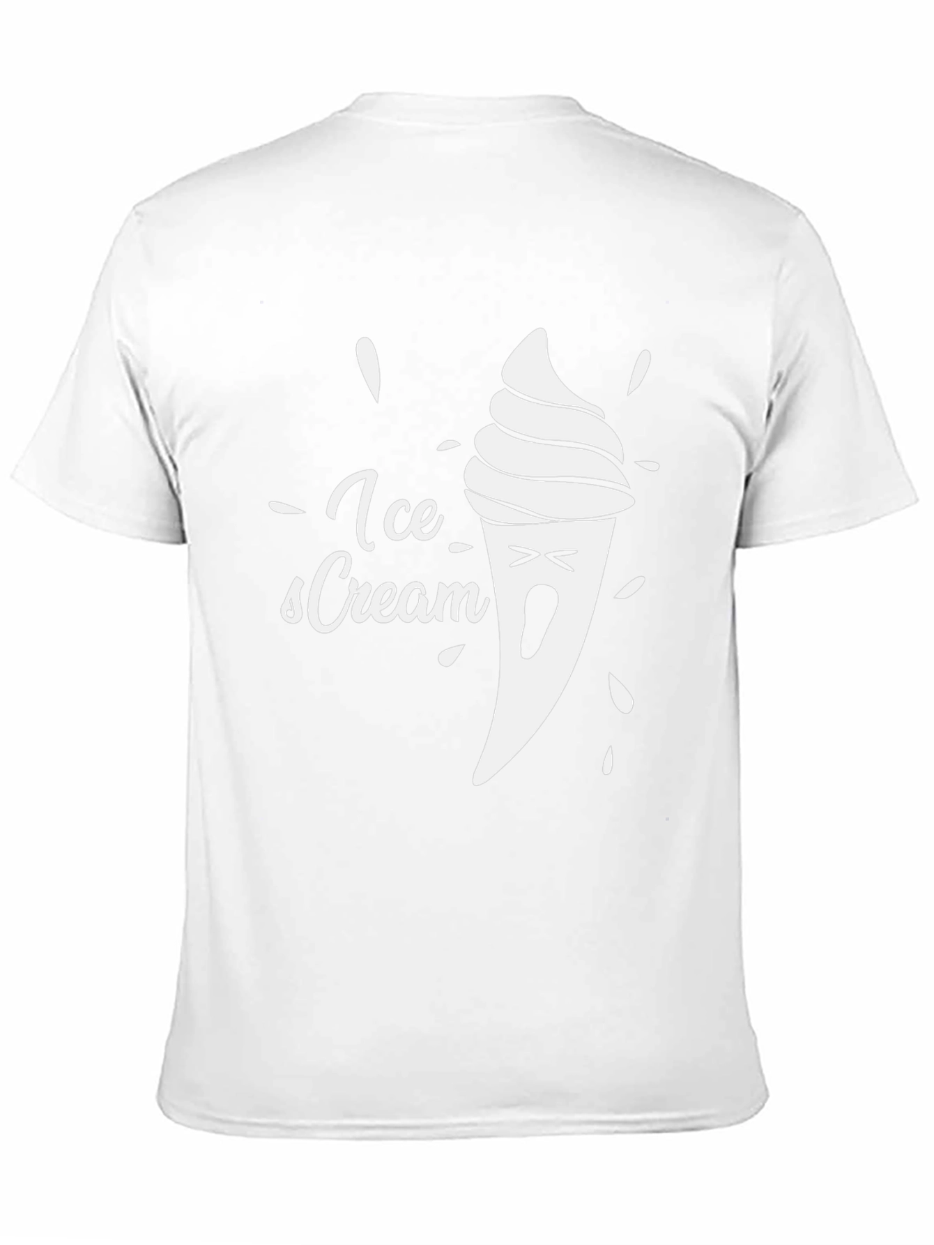 Black Funny Ice Cream Graphic Tee - Black Cotton T-Shirt view 11