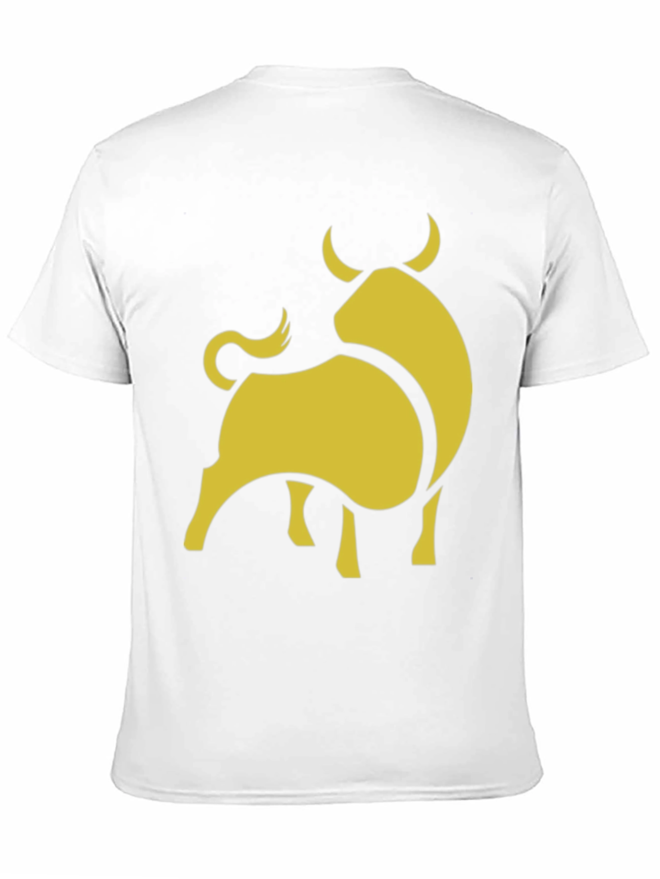 Black Stylish Black Tee with Gold Bull Graphic view 11