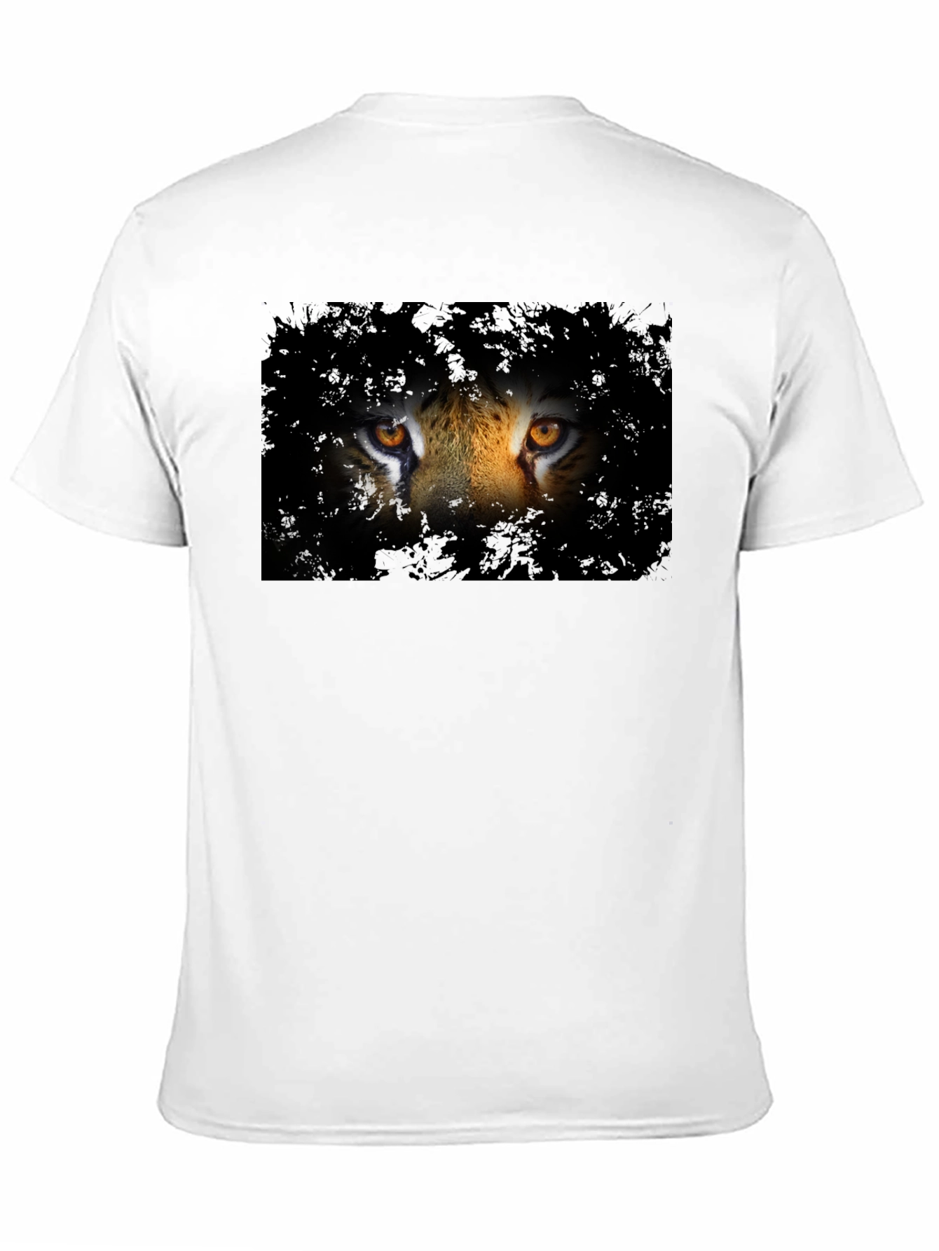 Black Tiger Eyes Graphic Tee - Men's Black T-Shirt view 11