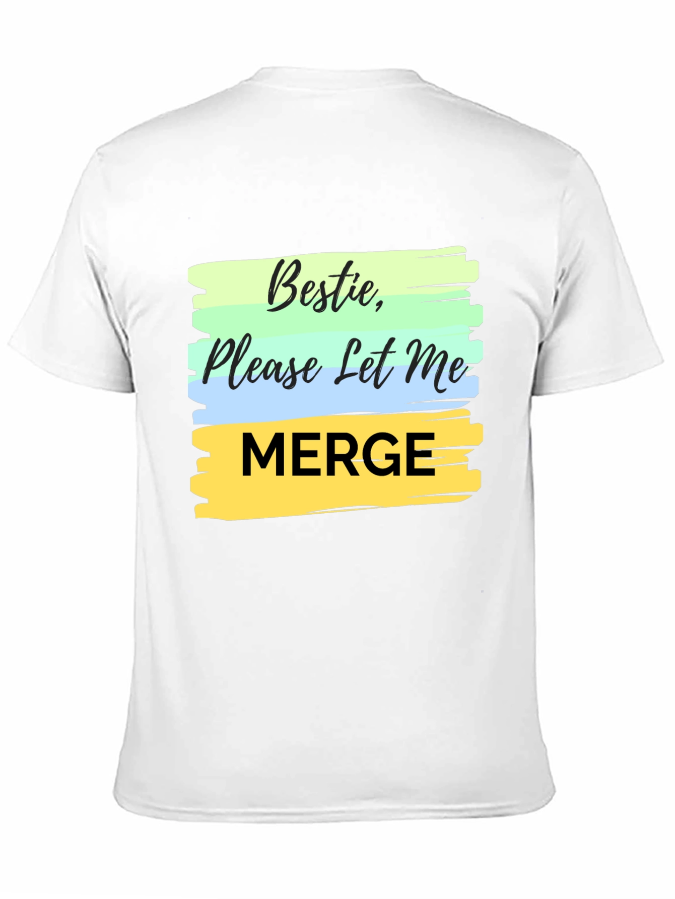 Black Bestie Please Let Me Merge Black T-Shirt view 11