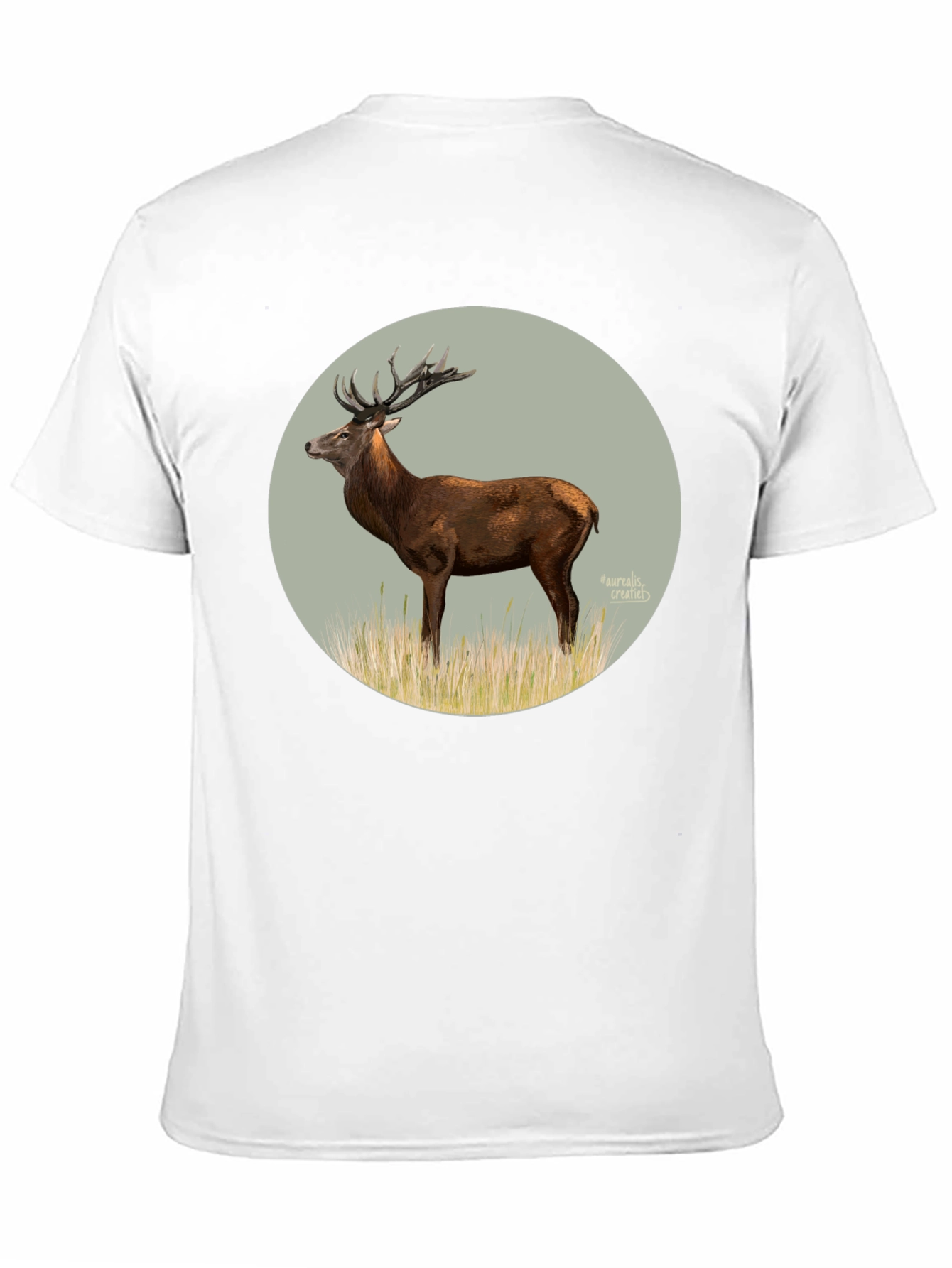 Black Deer Graphic Tee - Black Cotton T-Shirt view 11