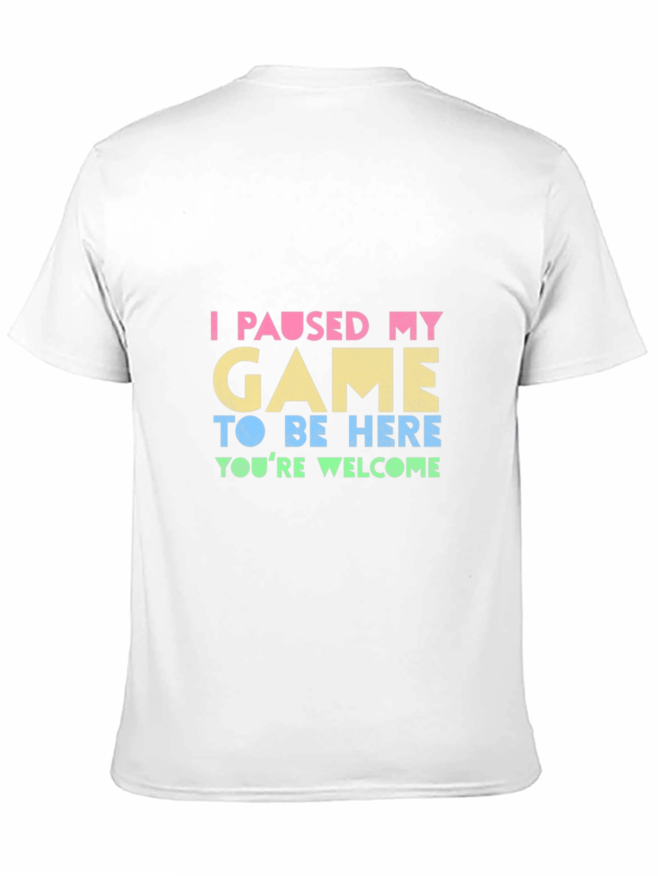 Black Funny Gamer T-Shirt: "I Paused My Game" view 11