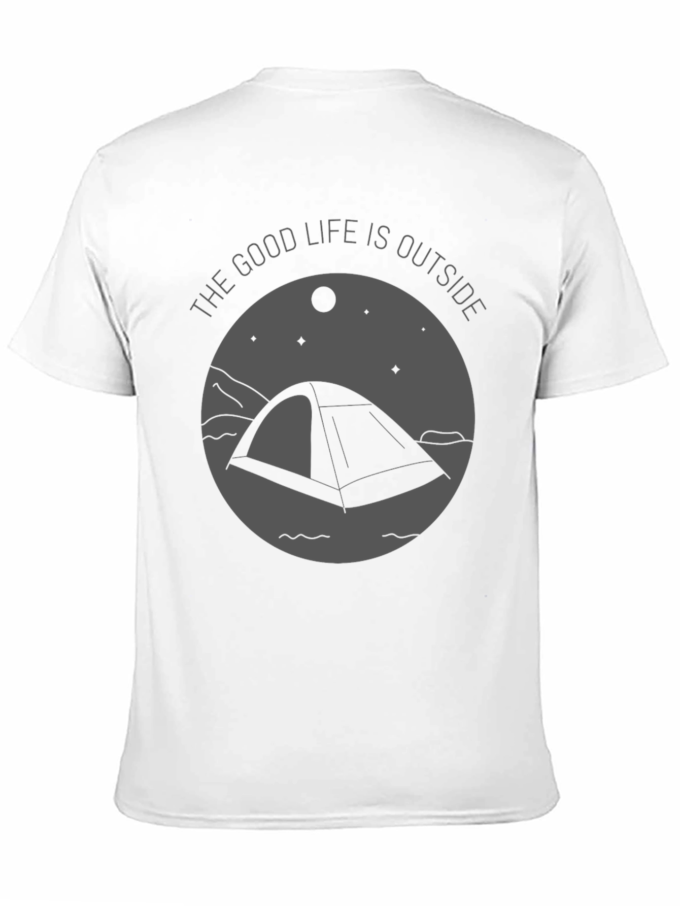 Black The Good Life is Outside Camping T-Shirt view 11