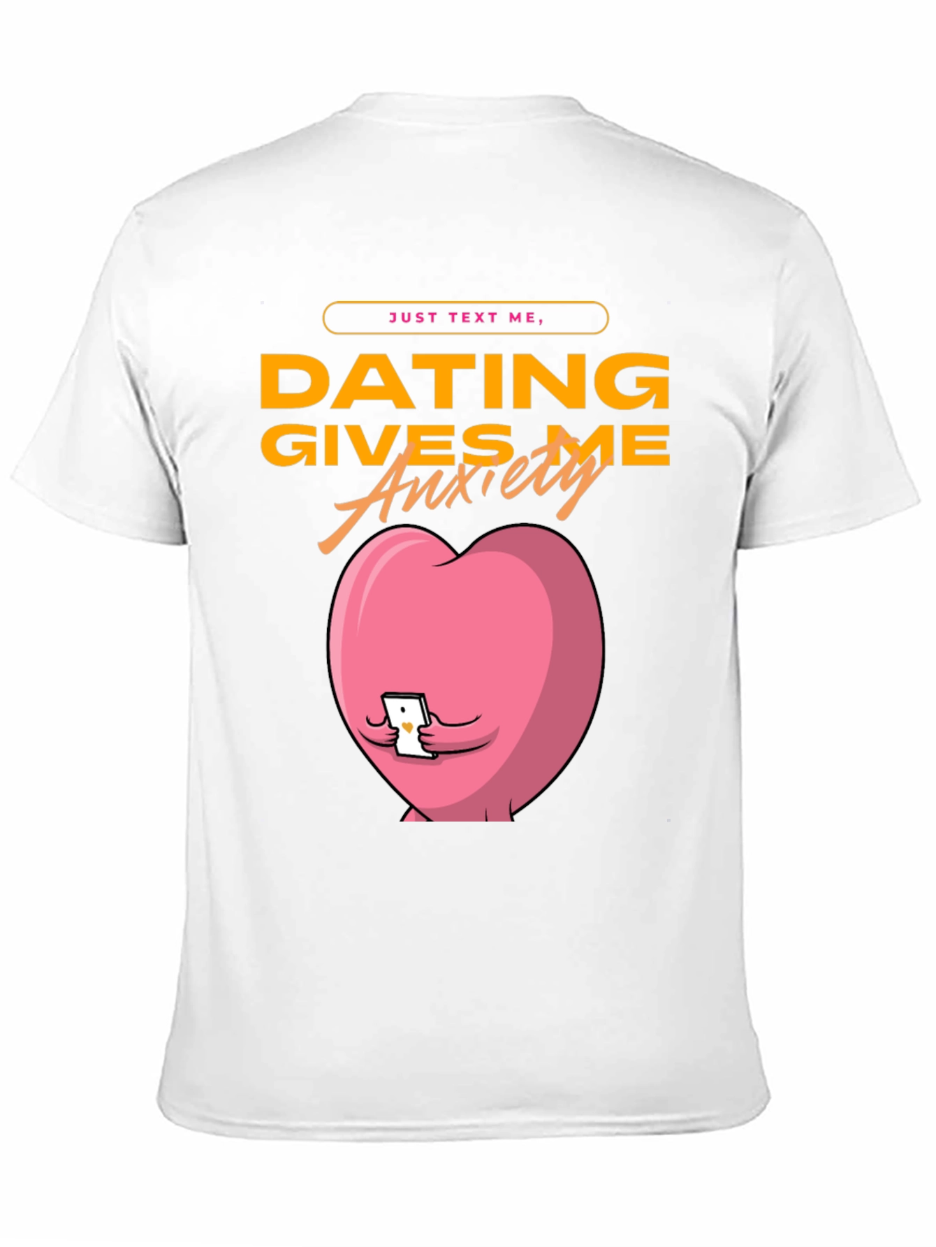 Black Dating Gives Me Anxiety T-Shirt - Funny Graphic Tee view 11