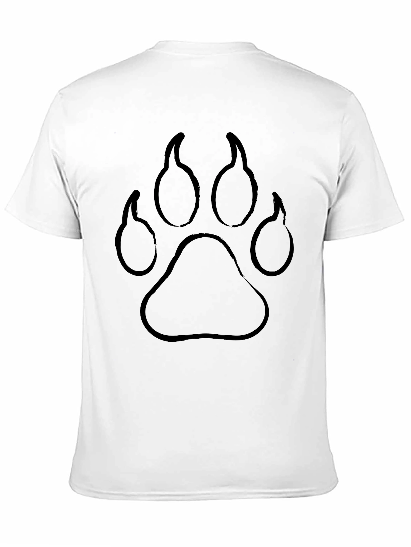 Black Black Paw Print Graphic Tee - Casual Style view 11