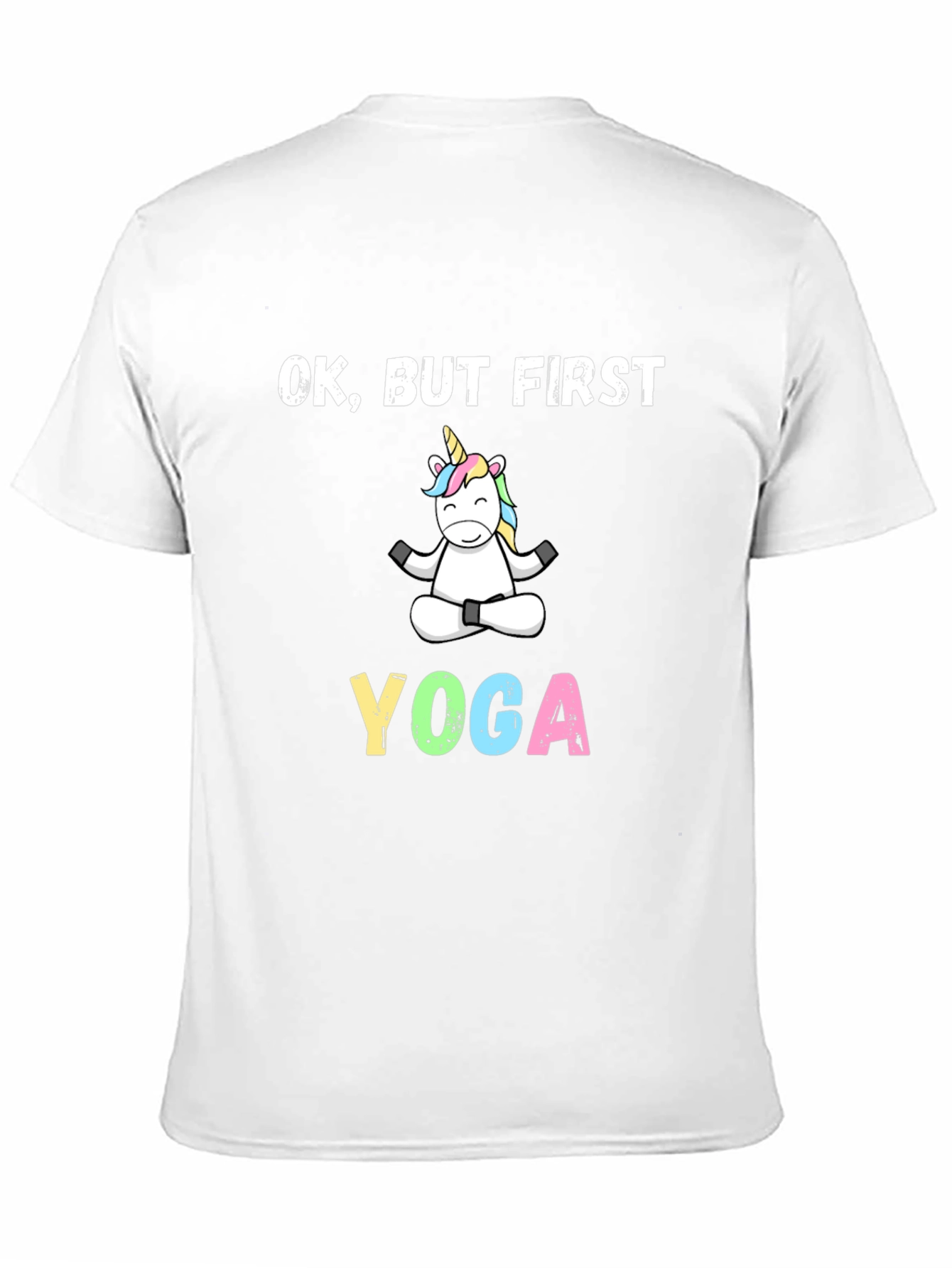 Black Yoga Unicorn T-Shirt - OK, But First Yoga view 11