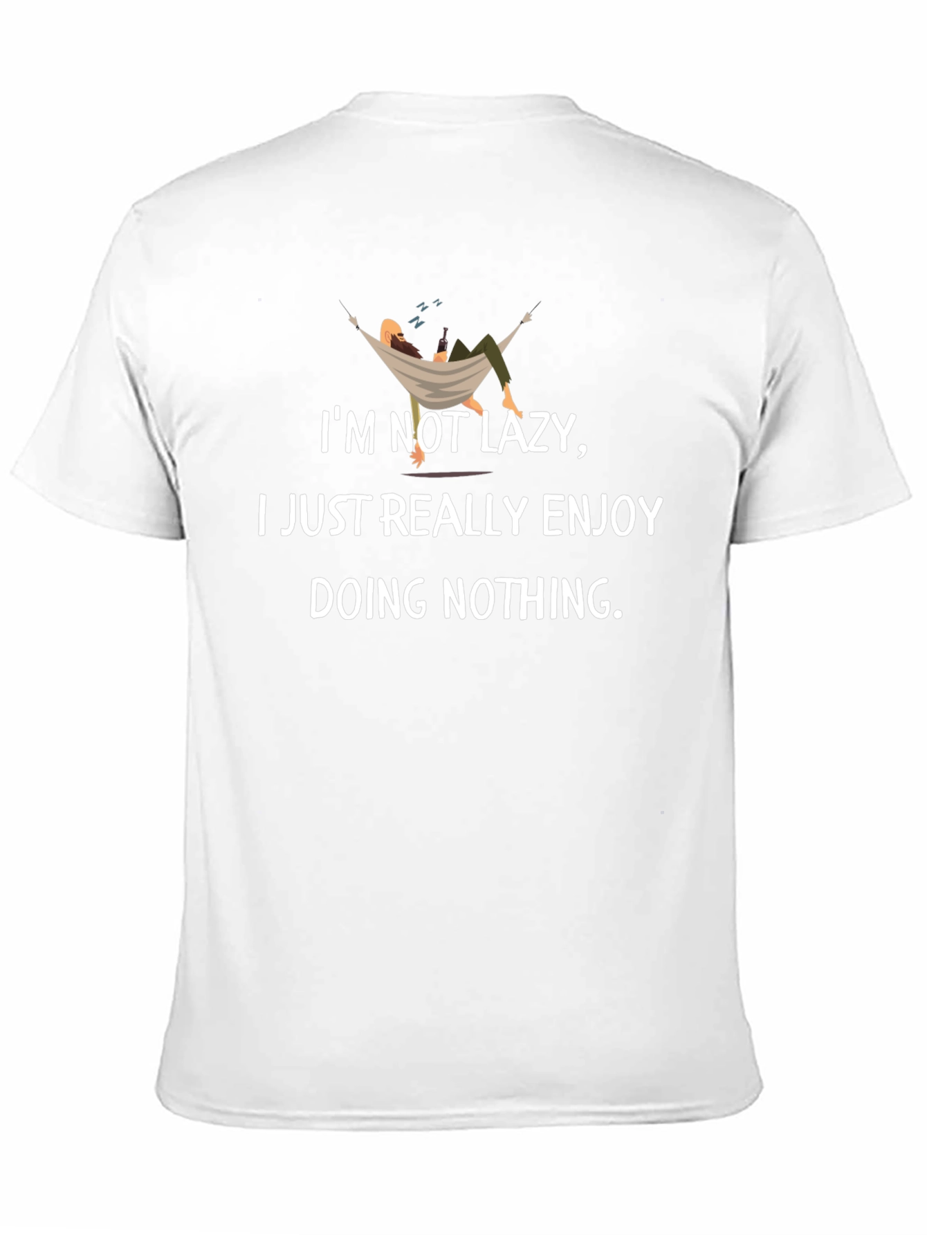 Black Lazy Enjoyment T-Shirt - Doing Nothing view 11