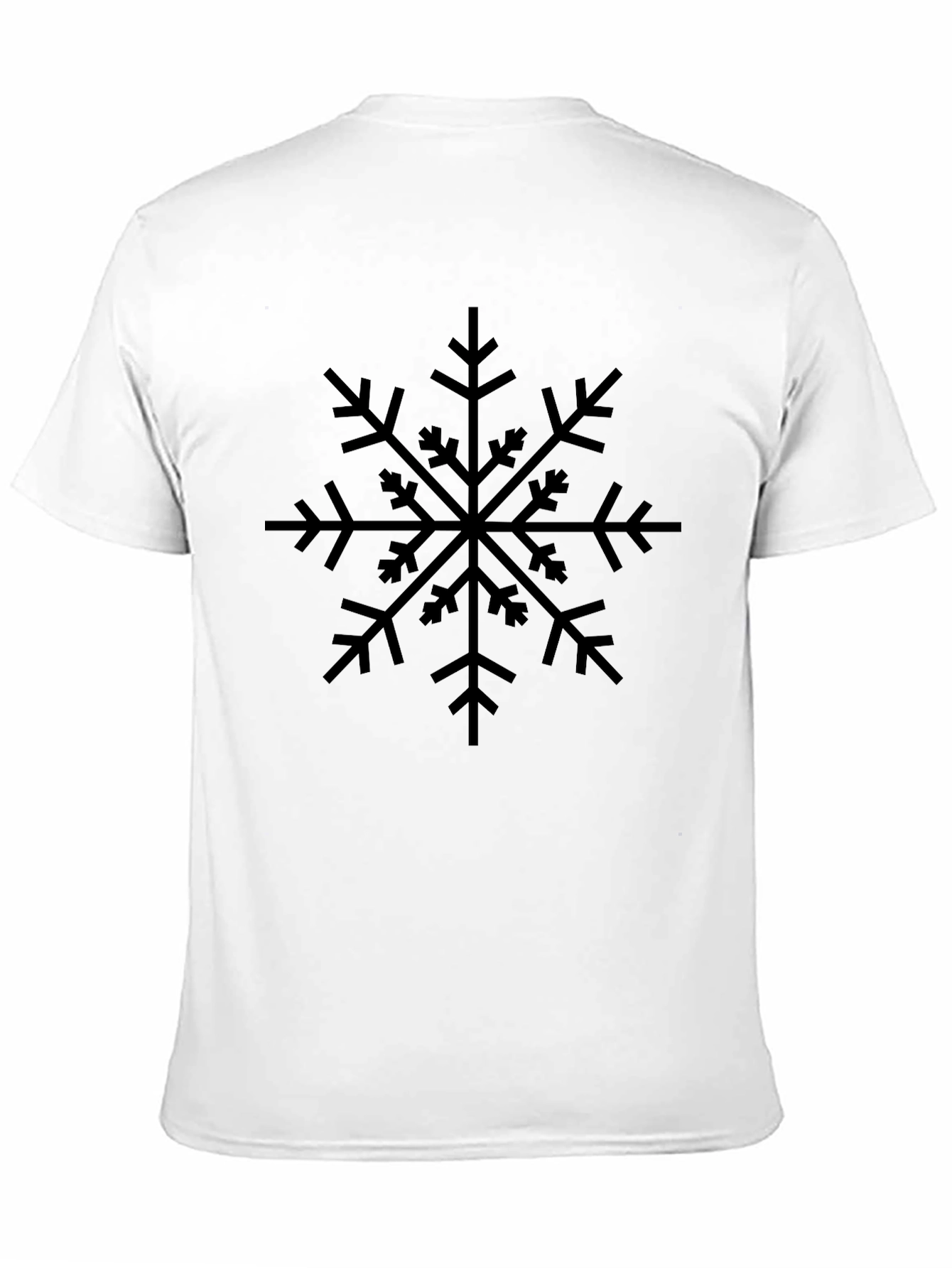 Black Black Snowflake Graphic Tee - Men's Casual Shirt view 11