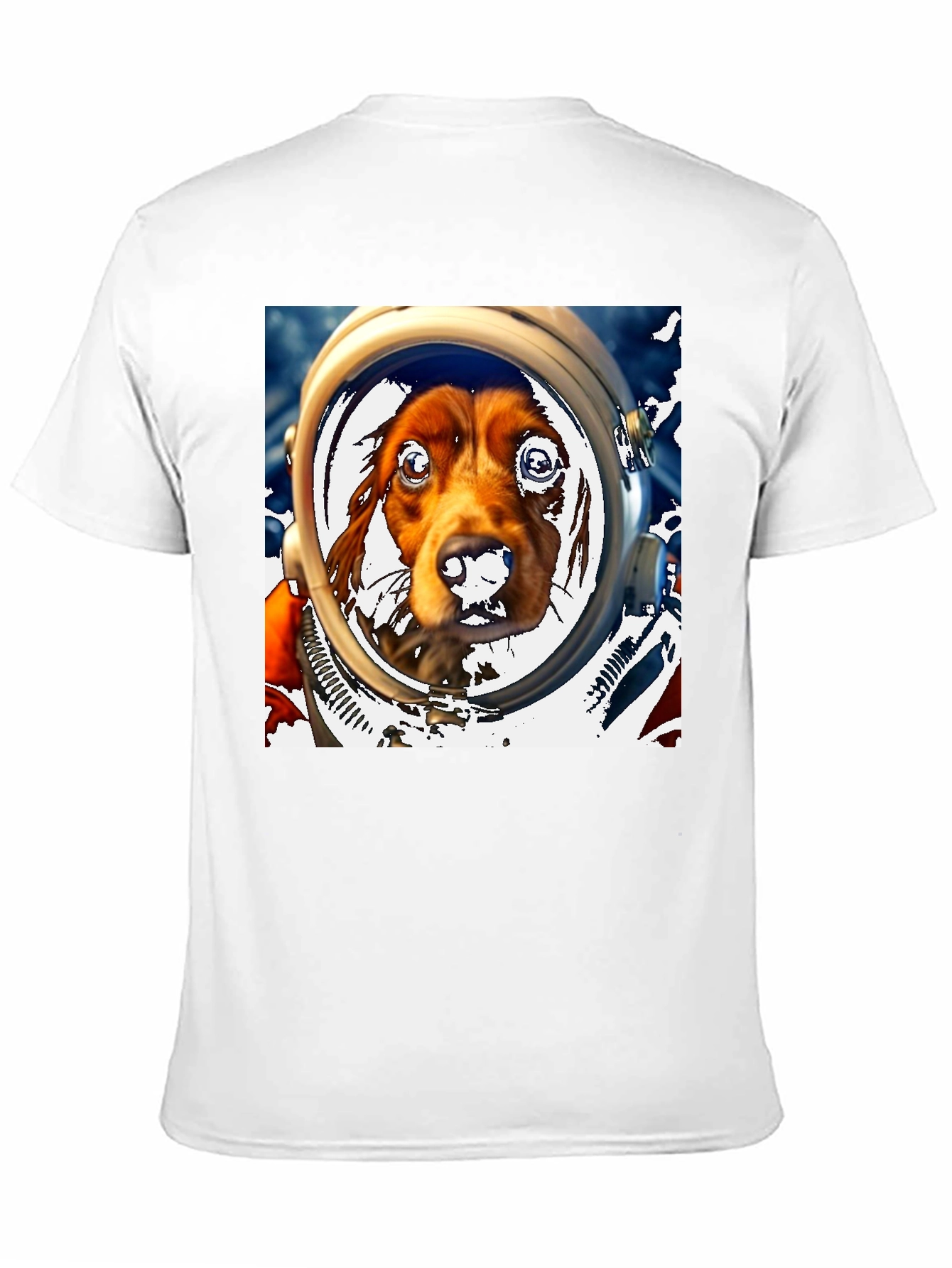 Black Dog Astronaut Graphic Tee - Space Dog Lover T-Shirt view 11