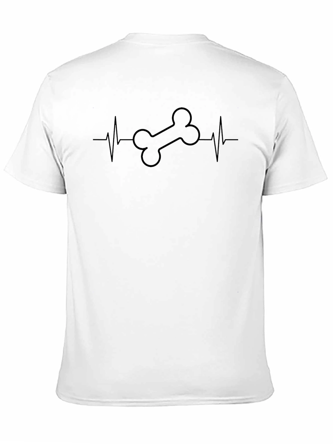 Black Dog Lover Heartbeat Bone T-Shirt view 11