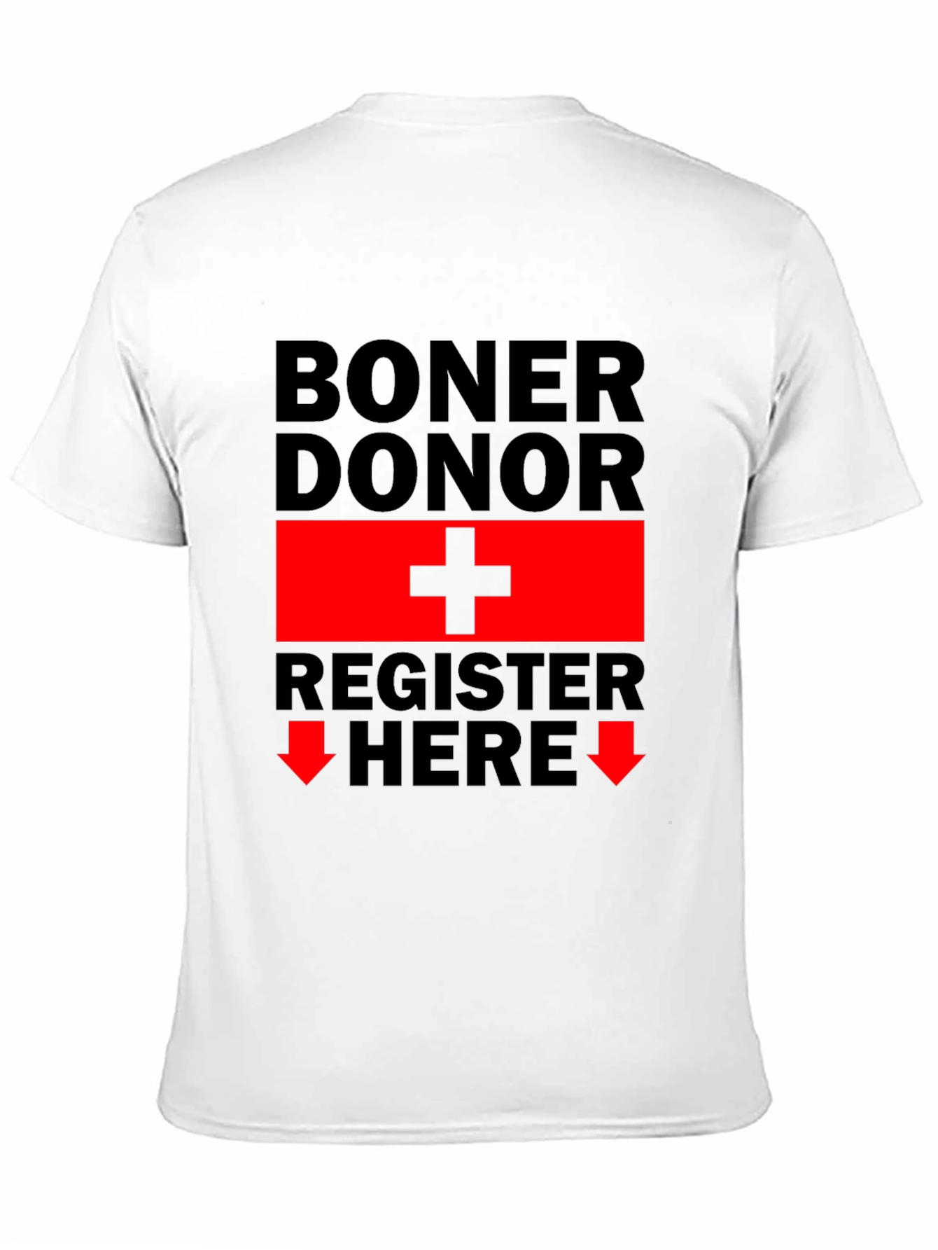 Black Boner Donor Register Here Funny Graphic Tee view 11
